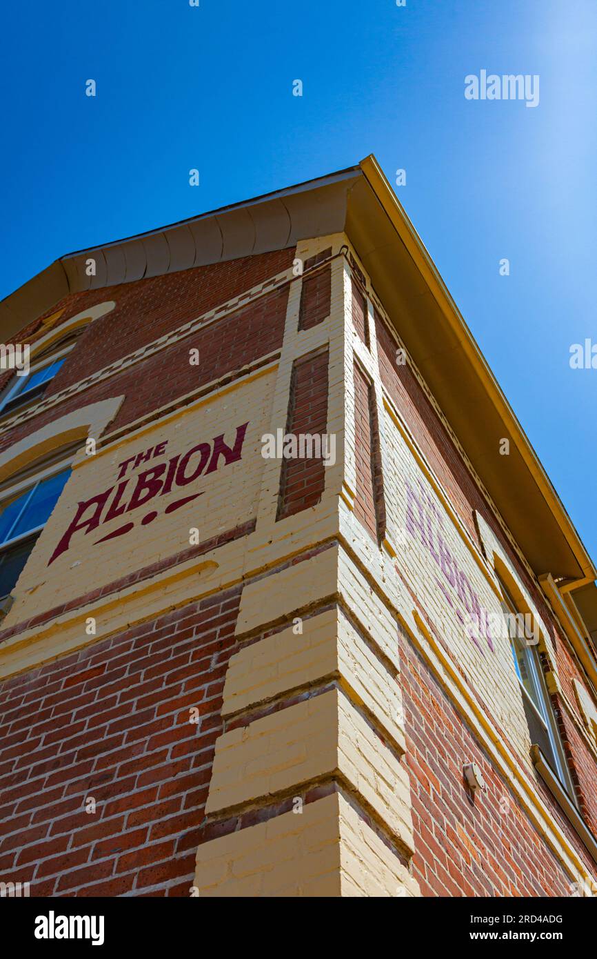Abstract aspect of the Albion Building in Gravenhurst Ontario Canada Stock Photo