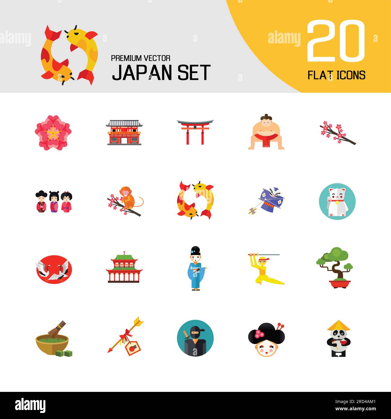 Japan Icon Set Stock Vector Image & Art - Alamy