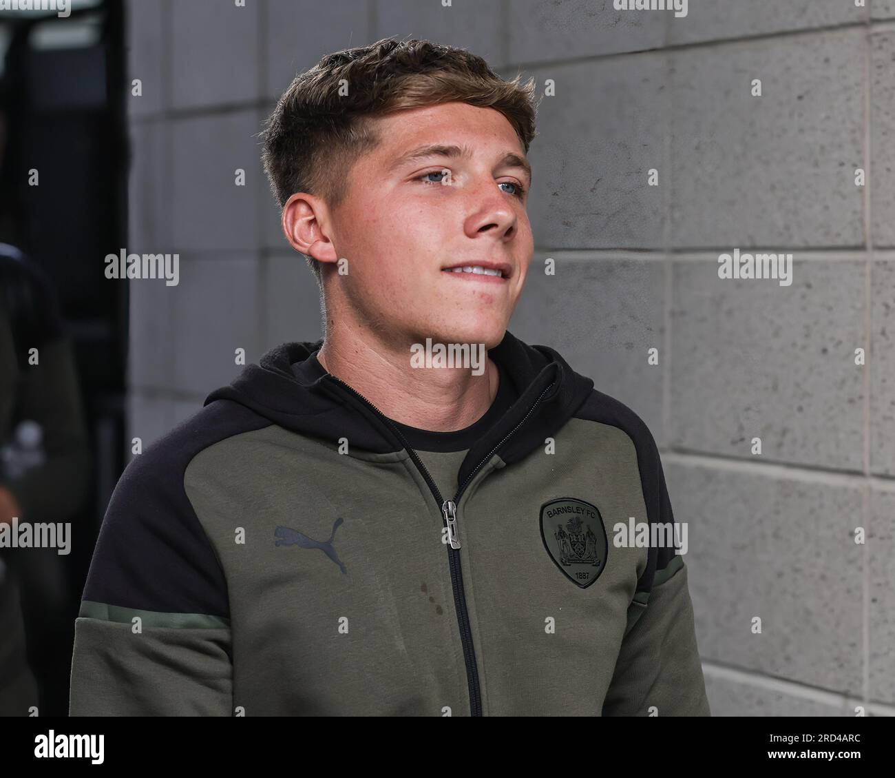 Aiden Marsh #19 of Barnsley arrives during the Pre-season friendly ...