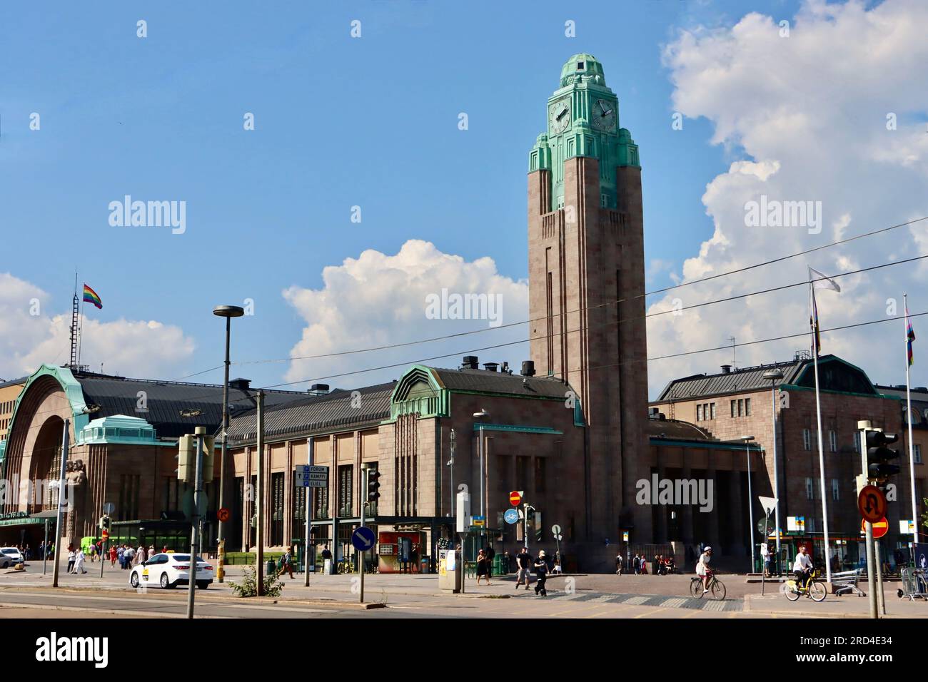 Helsinki Main railway station designed by architect Eliel Saarinen Stock Photo