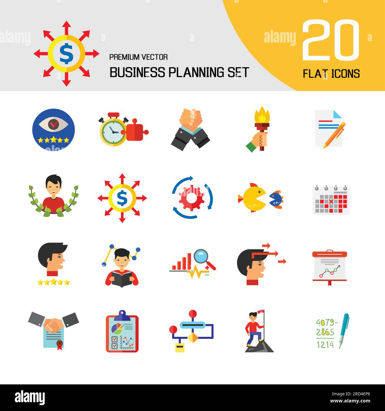 Business Planning Icon Set Stock Vector Image & Art - Alamy