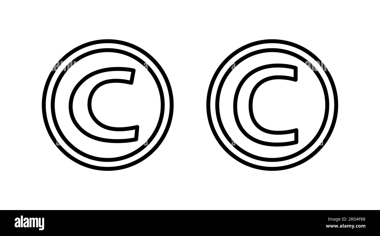 Copyright icon vector. copyright symbol Stock Vector Image & Art Alamy