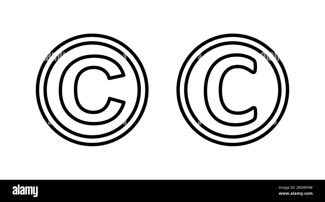 Copyright icon vector. copyright symbol Stock Vector Image & Art Alamy