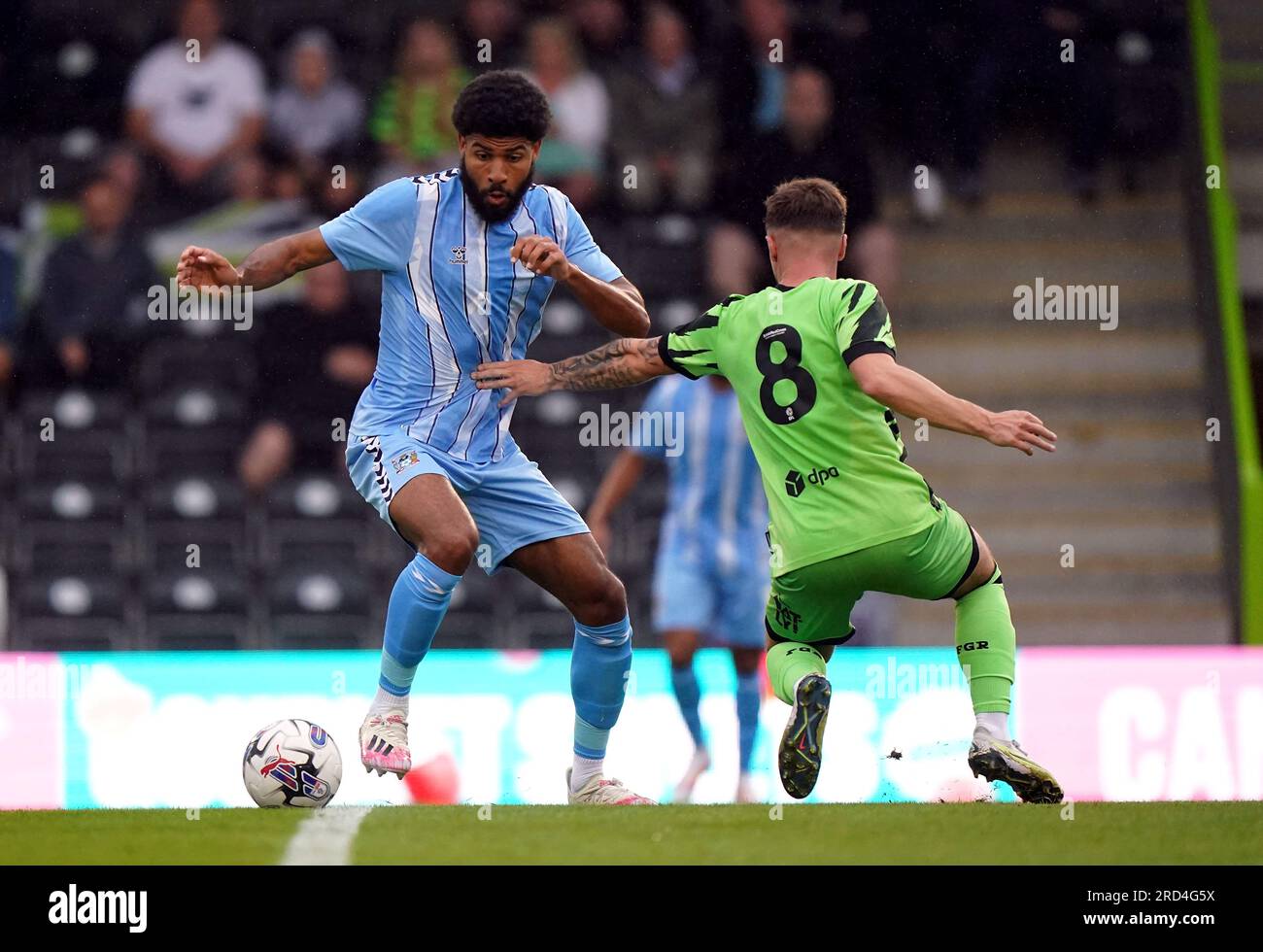 Coventry City's Ellis Simms in action during the pre-season friendly match at The New Lawn Stadium, Nailsworth. Picture date: Tuesday July 18, 2023. Stock Photo