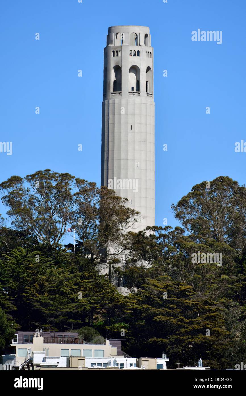 Coit Tower, Pioneer Park, Telegraph Hill, San Francisco, California