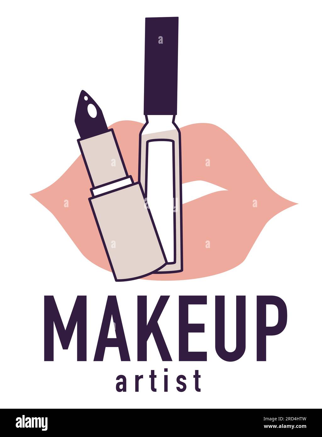 Makeup artist, beauty salon and professional facial care Stock Vector