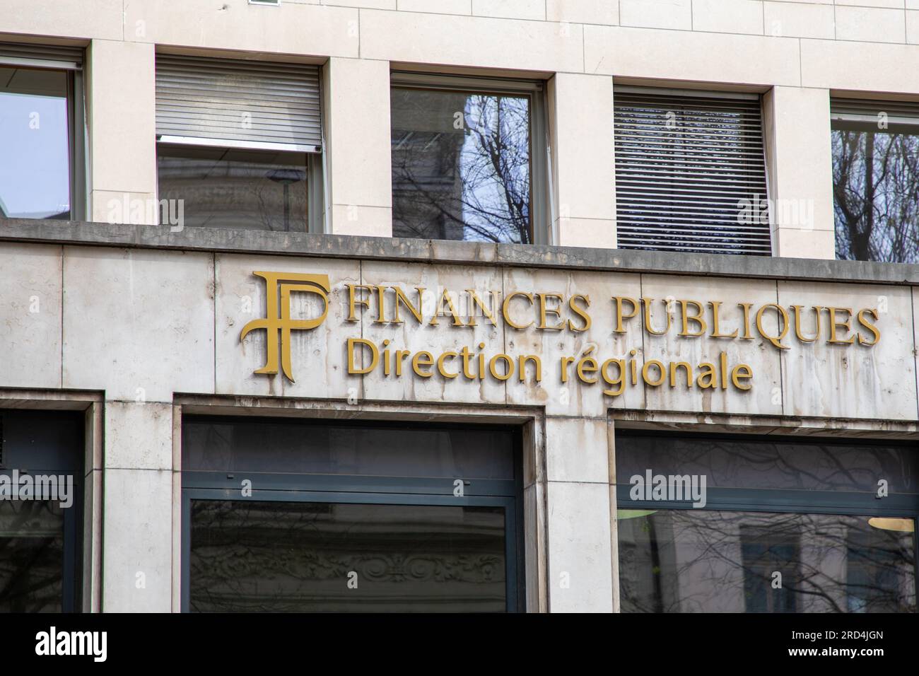 Bordeaux , Aquitaine  France -  07 15 2023 : finances publiques direction regionale french public finances logo text agency facade sign brand on offic Stock Photo