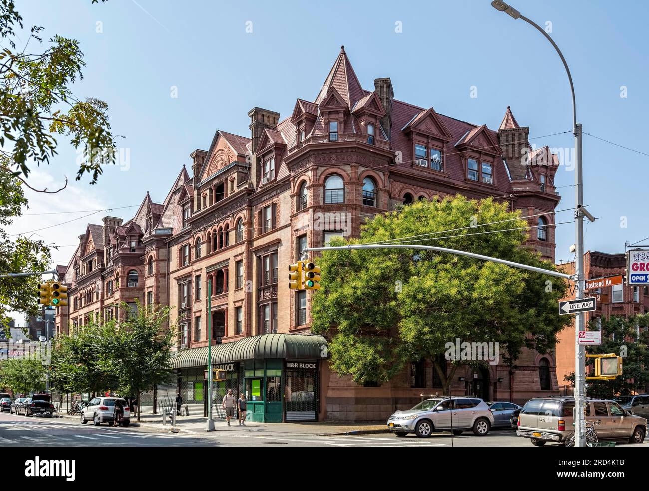 Bedford Stuyvesant NYC landmark Alhambra Apartments blend Romanesque