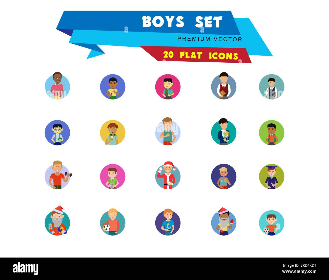 Boys Icons Set Stock Vector Image & Art Alamy