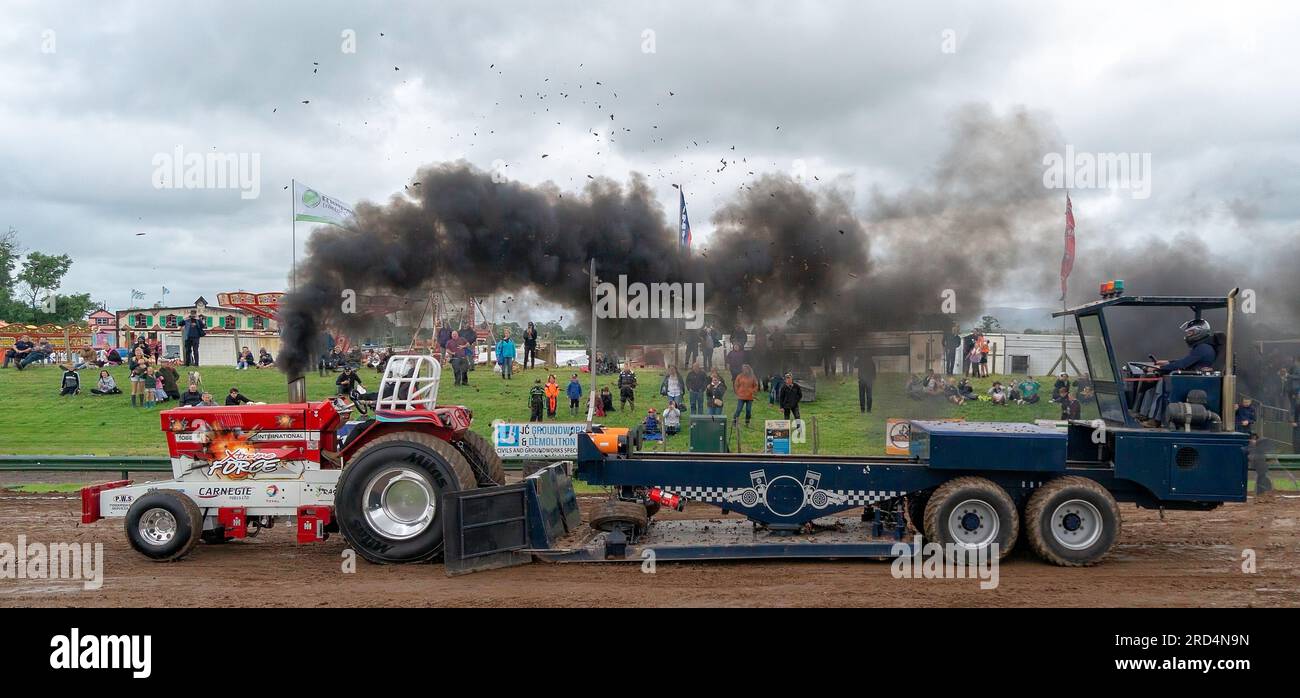Tractor Pulling Stock Photo