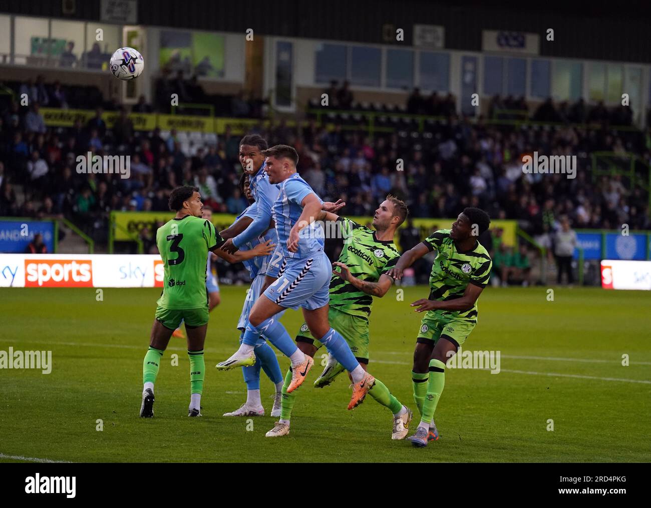 Coventry City's Callum Perry has a chance at goal during the preseason