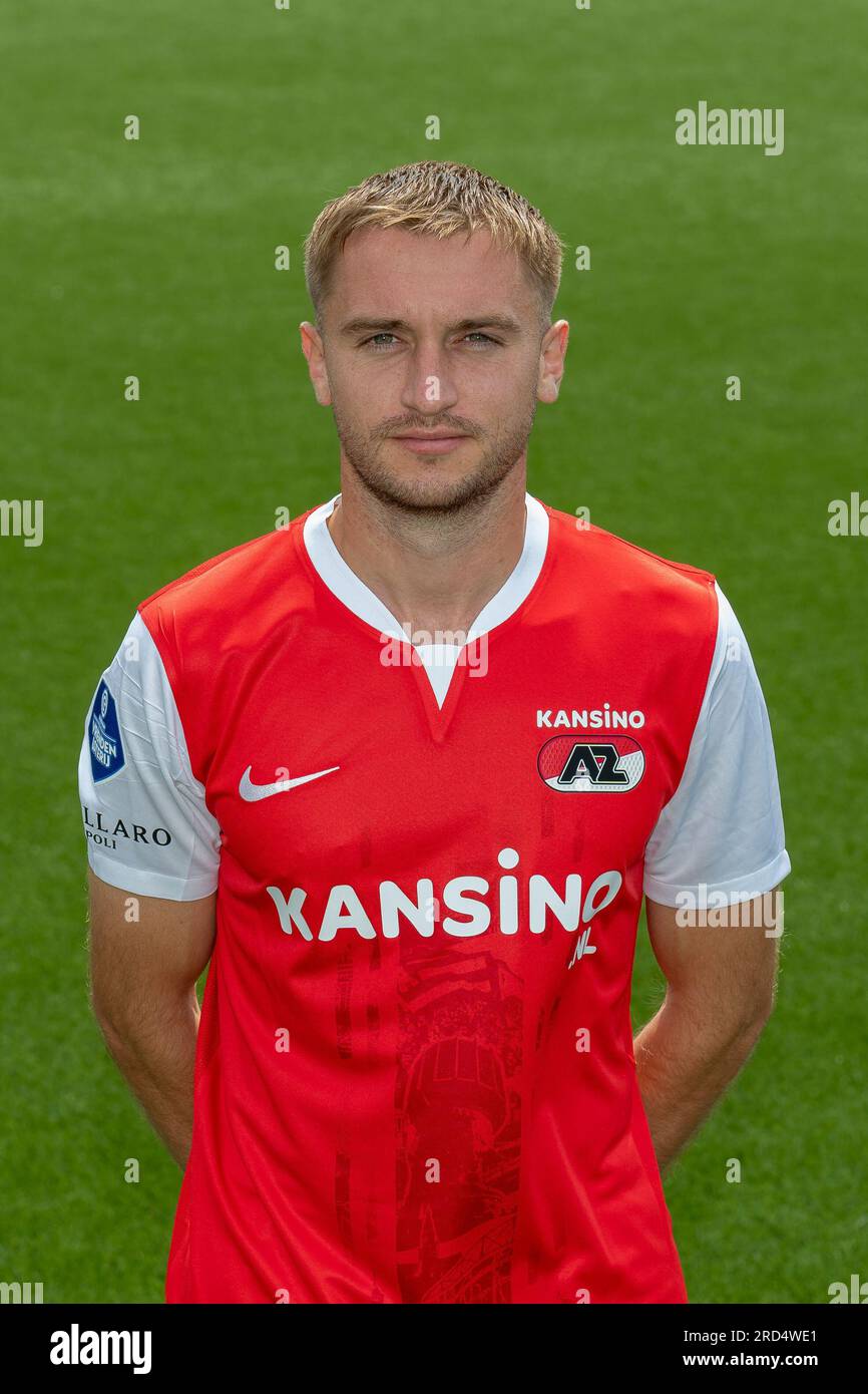 WIJDEWORMER - Djordje Mihailovic of AZ during the AZ Alkmaar Photo Press Day at the AFAS training complex on July 18, 2023 in Wijdewormer, Netherlands. AP | Dutch Height| ED VAN DE POL Stock Photo