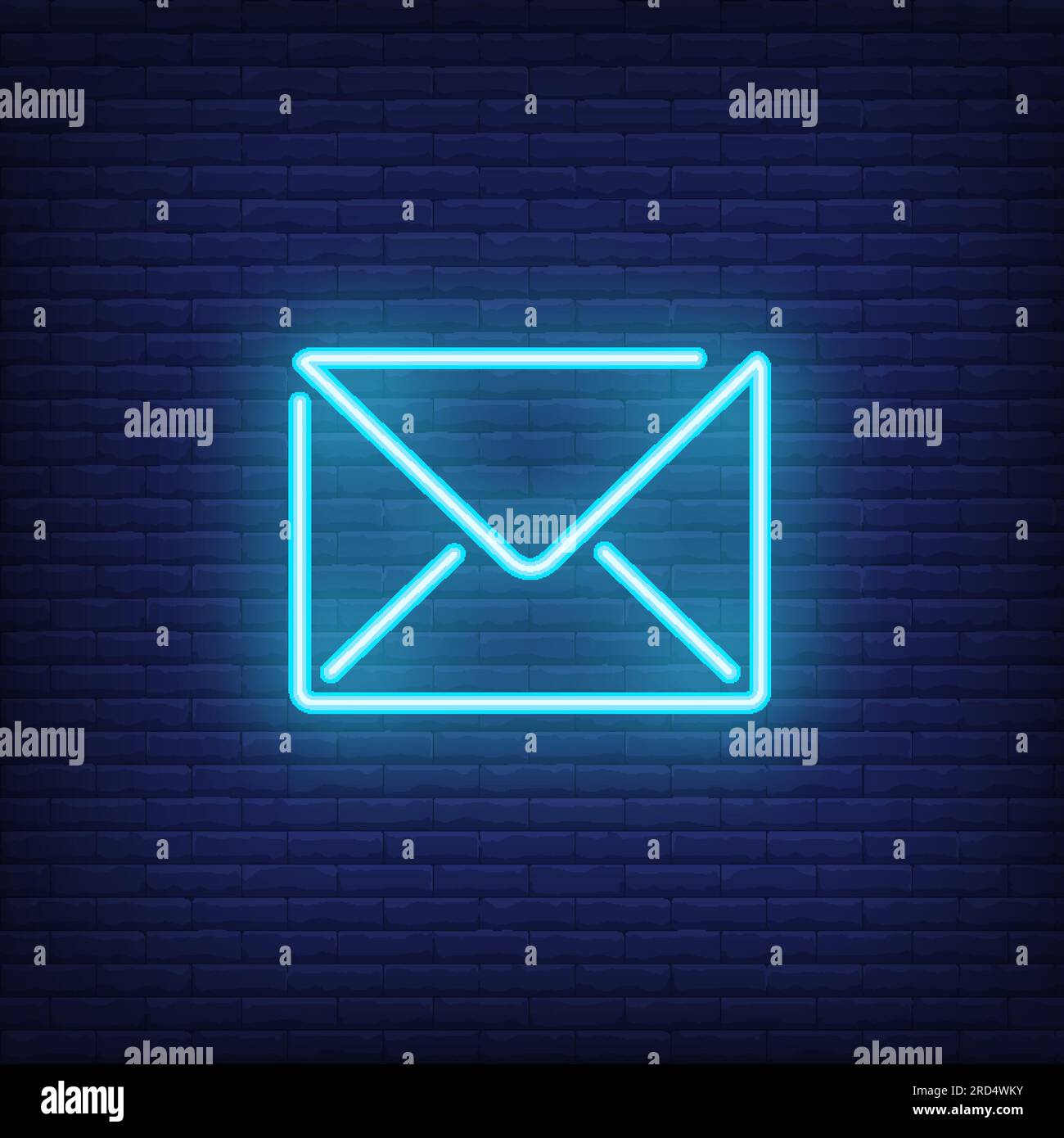 Blue letter neon sign Stock Vector Image & Art - Alamy