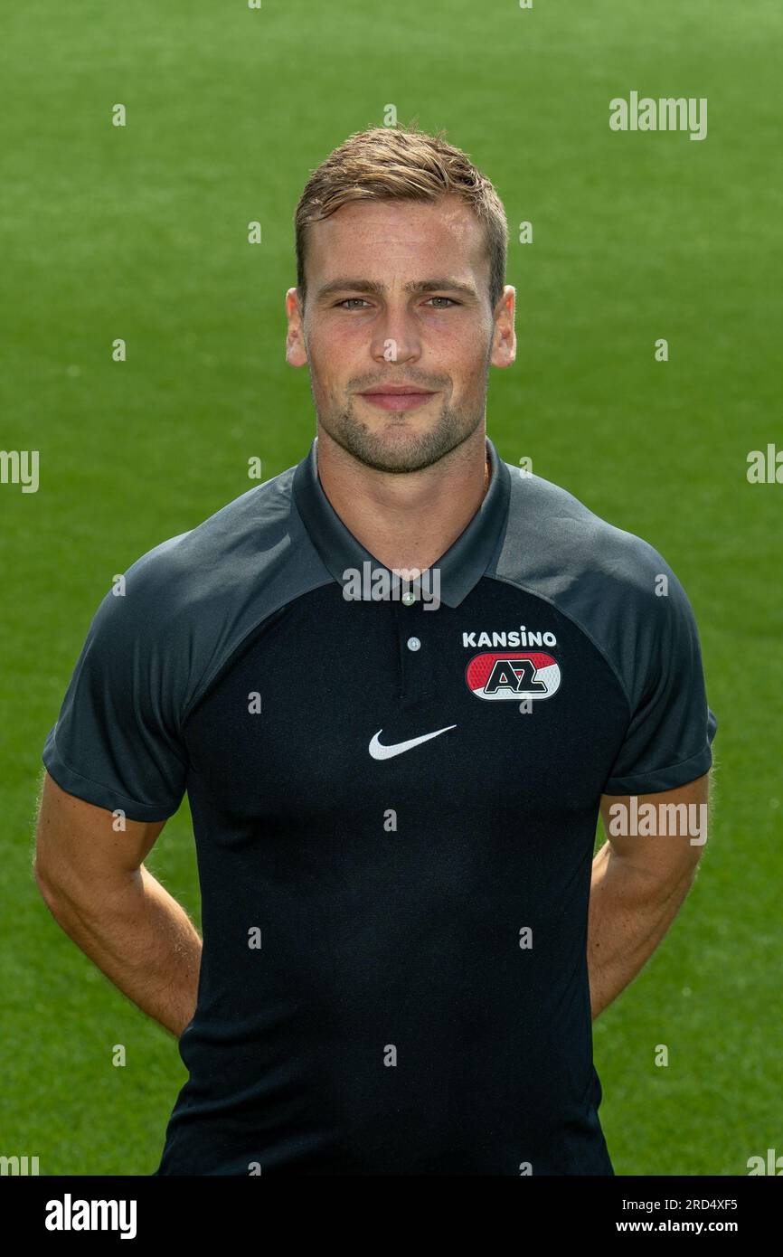 WIJDEWORMER - Dennis Houtenbos during the Photo Press Day of AZ Alkmaar at the AFAS training complex on July 18, 2023 in Wijdewormer, the Netherlands. AP | Dutch Height| ED VAN DE POL Stock Photo