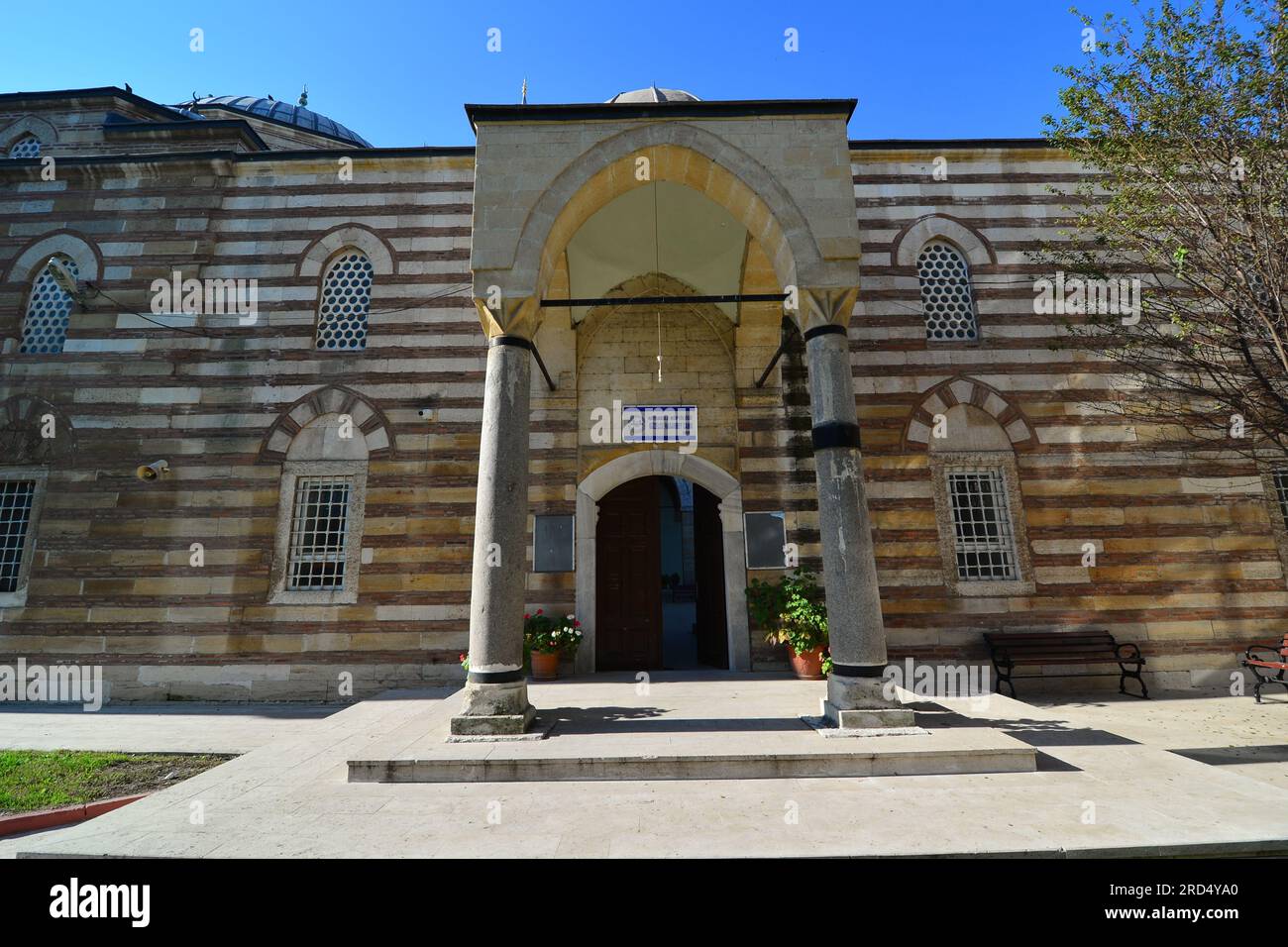 Guzelce Hasan Bey Mosque in Hayrabolu, Turkey, was built in 1499. Stock Photo