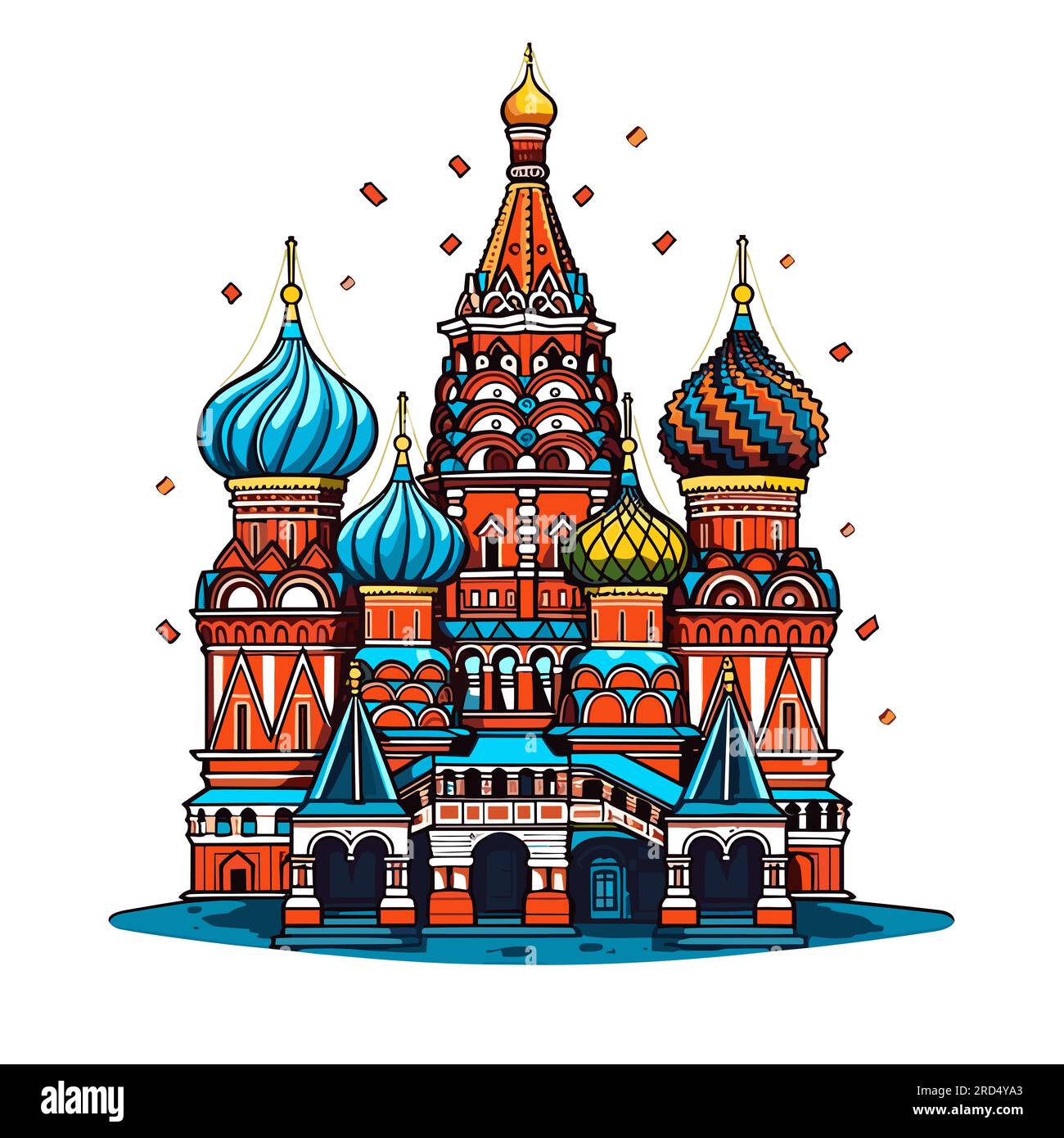 Cathedral of Vasily the Blessed. Saint Basil's Cathedral handdrawn