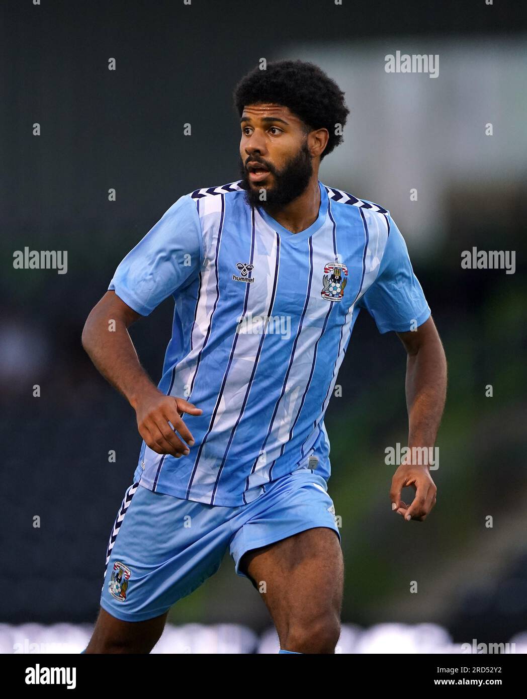 Coventry City's Ellis Simms during the pre-season friendly match at The New Lawn Stadium, Nailsworth. Picture date: Tuesday July 18, 2023. Stock Photo