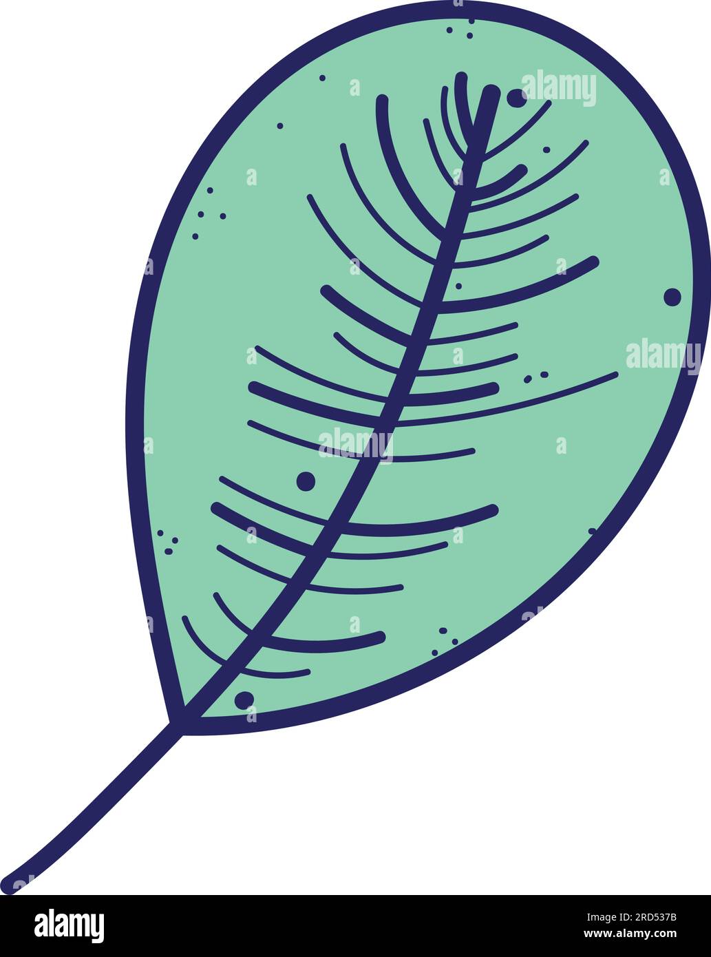 Isolated colored natural leaf sketch icon Vector Stock Vector Image ...