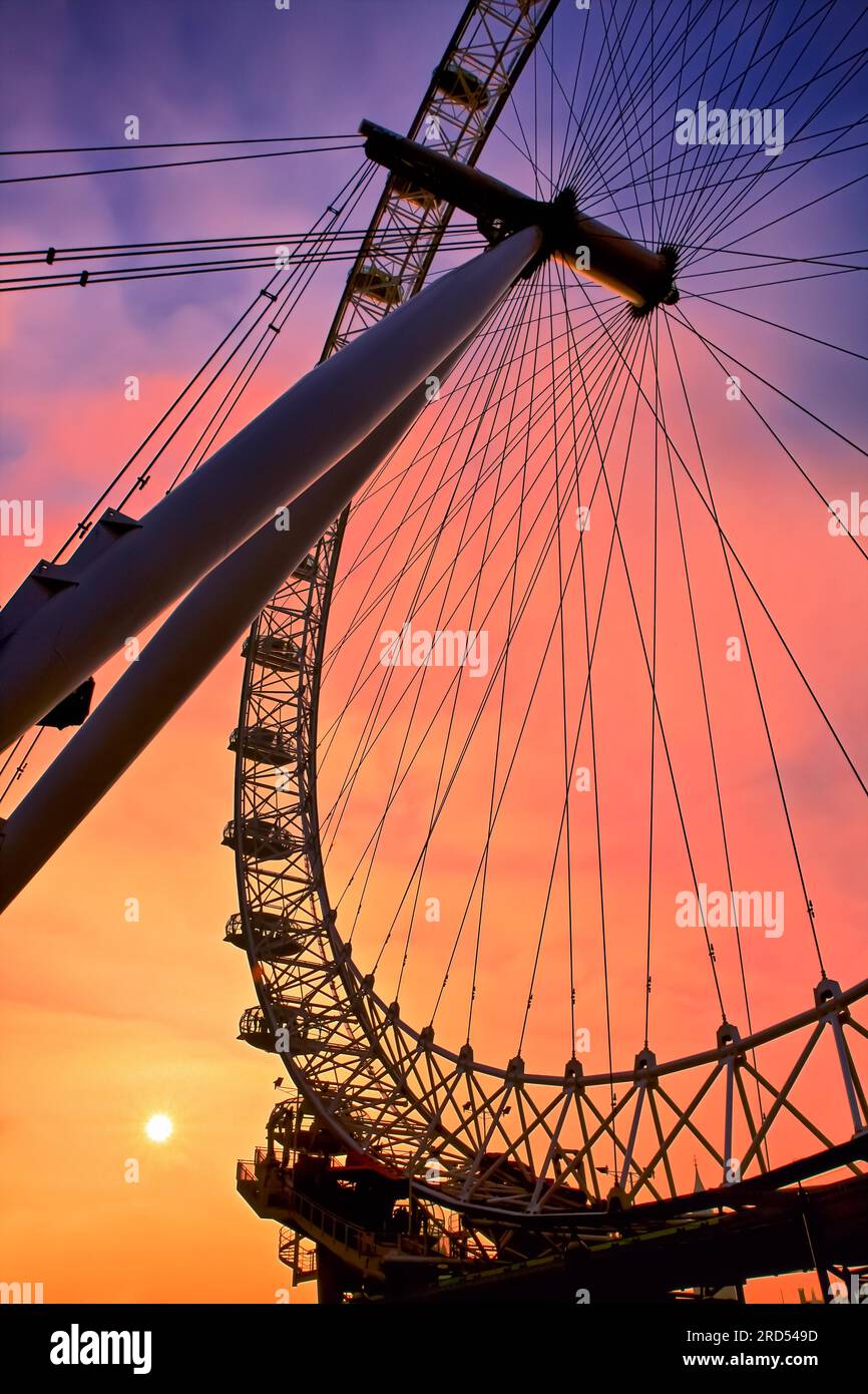 London Eye silhouette Stock Photo Alamy