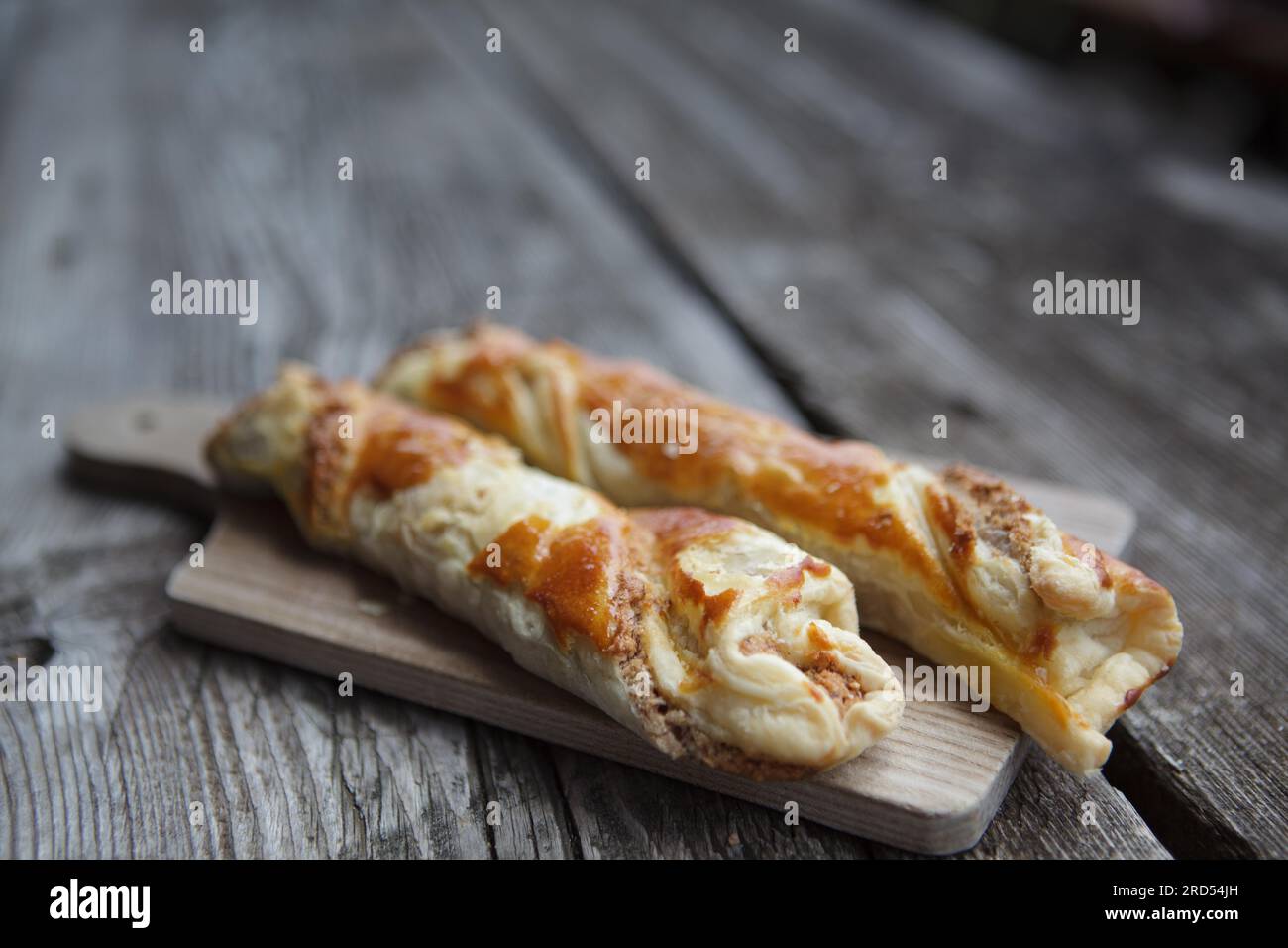 Warm nut bars freshly served on the Almh Stock Photo - Alamy