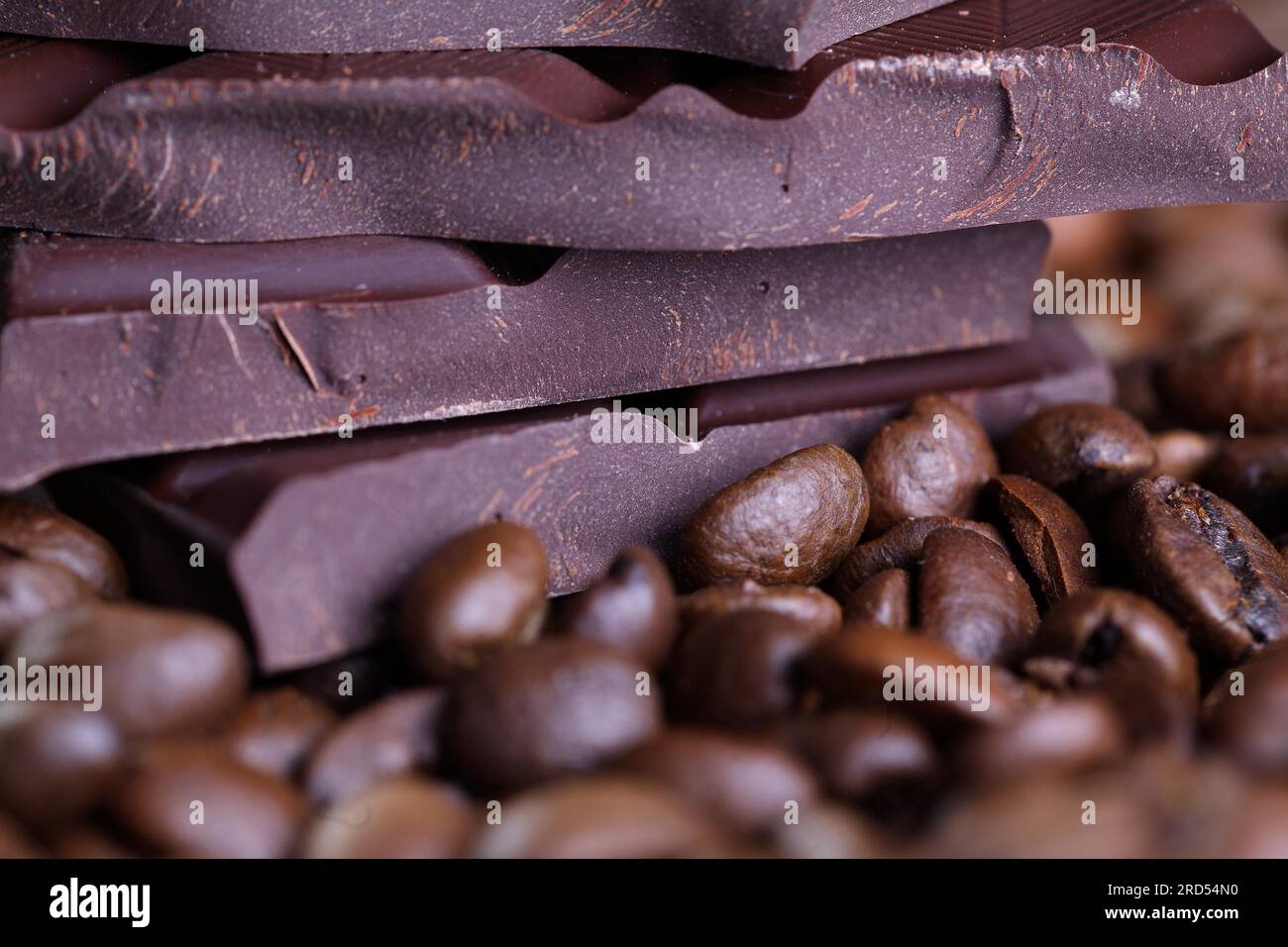 Dark chocolate bar and ger Stock Photo