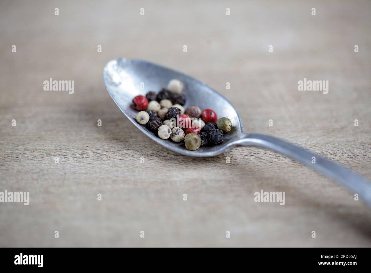 Mixture of colourful peppercorns Stock Photo