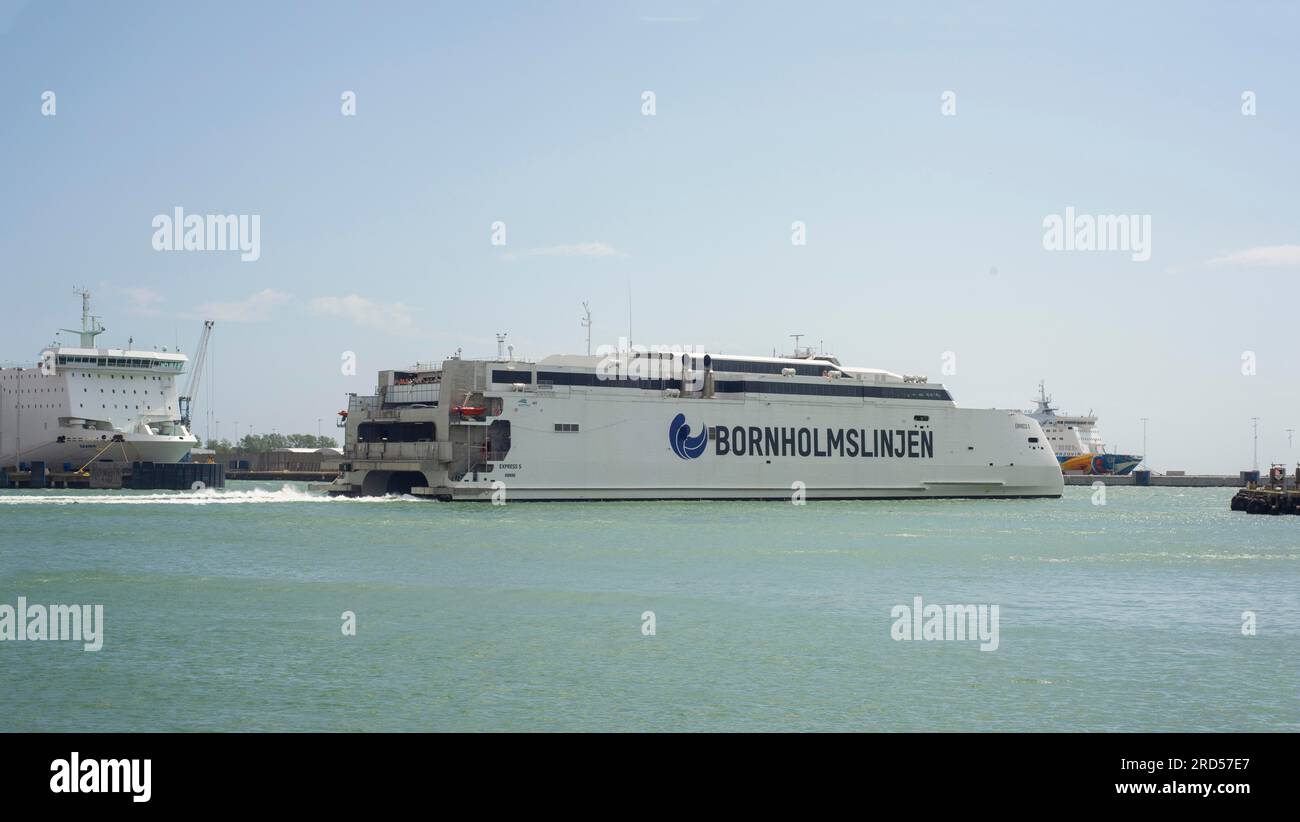 The Bornholm line's ferry Express 5 is the world's largest catamaran ferry and operates the line
