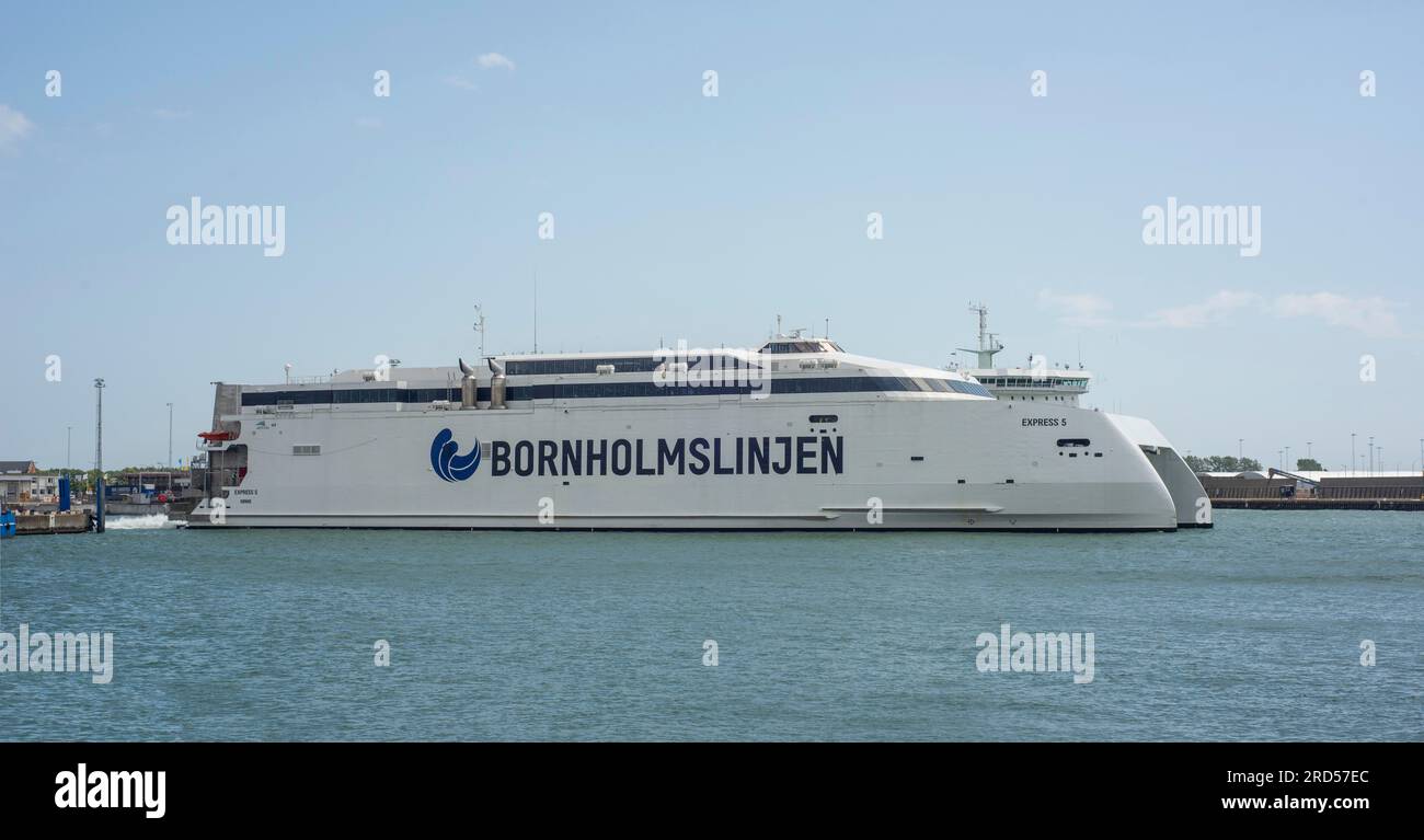 The Bornholm line's ferry Express 5 is the world's largest catamaran ferry and operates the line