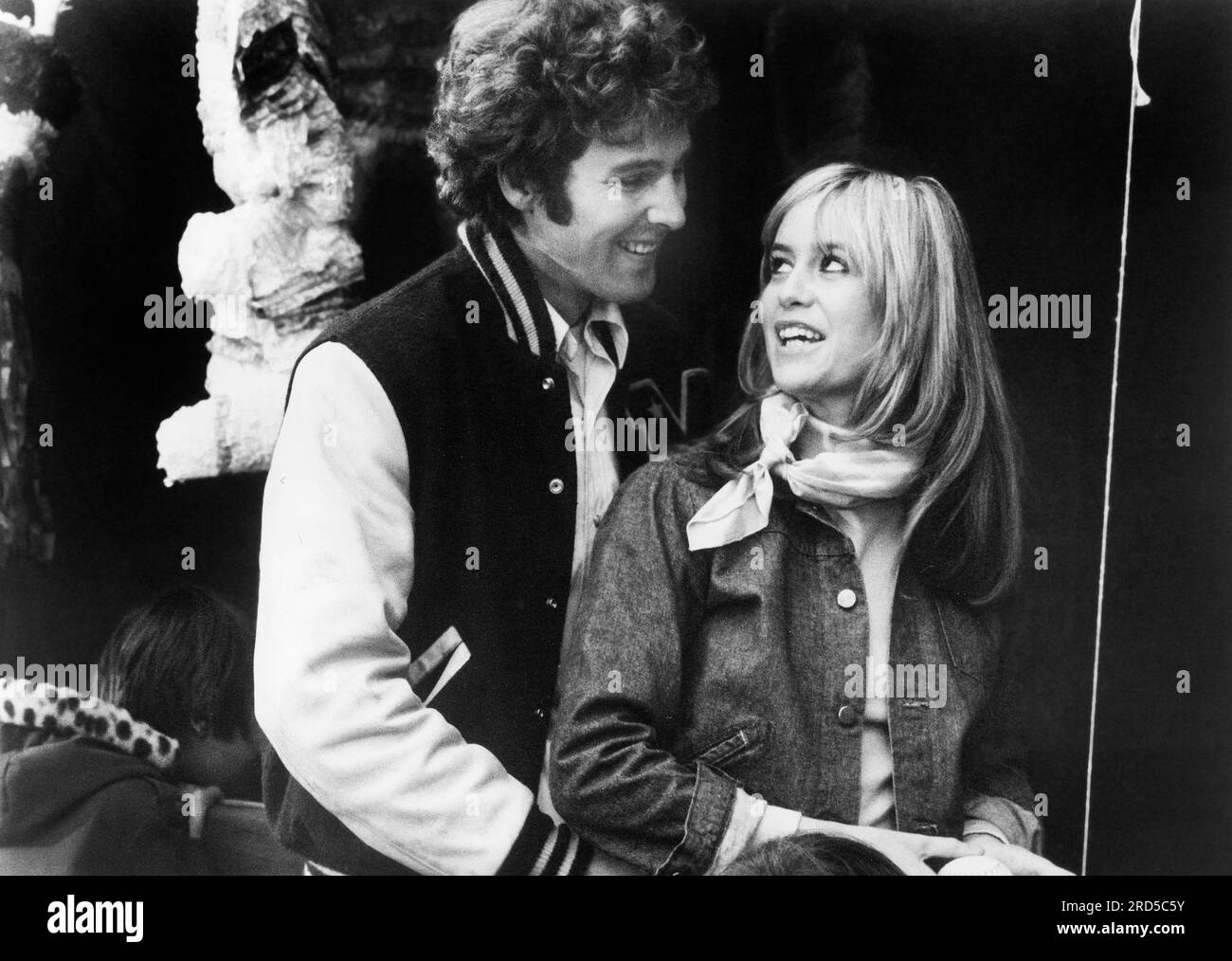 Timothy Bottoms, Susan George, on-set of the Film, 'A Small Town In Texas', American International Pictures, 1976 Stock Photo