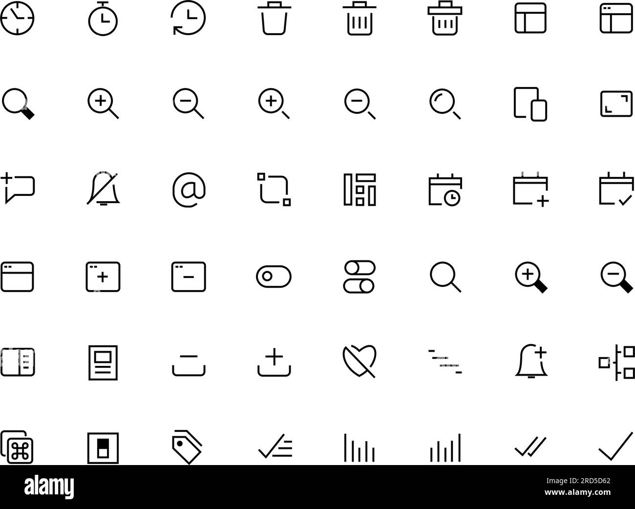 User Interface icon pack for mobile and web Stock Vector