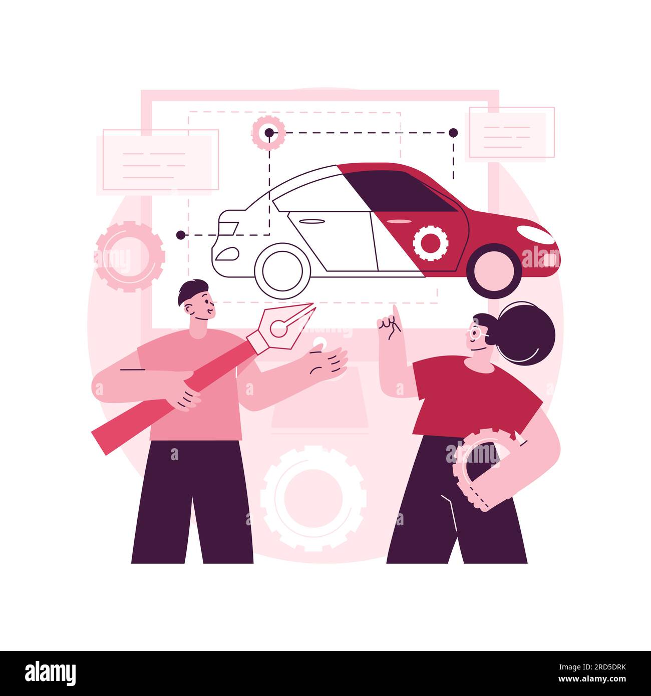 Industrial design abstract concept vector illustration. Product