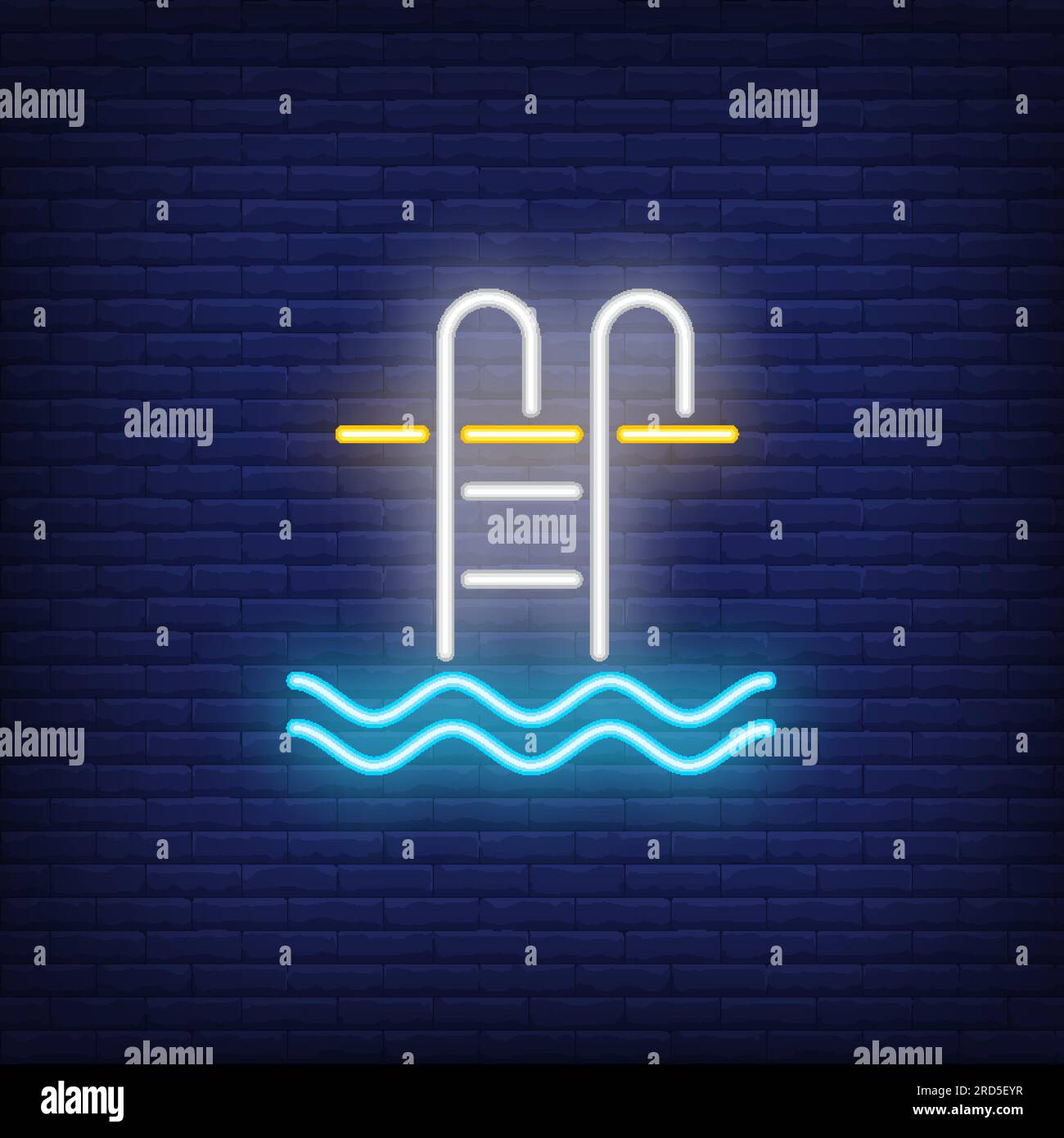 Swimming pool ladder neon sign Stock Vector Image & Art Alamy
