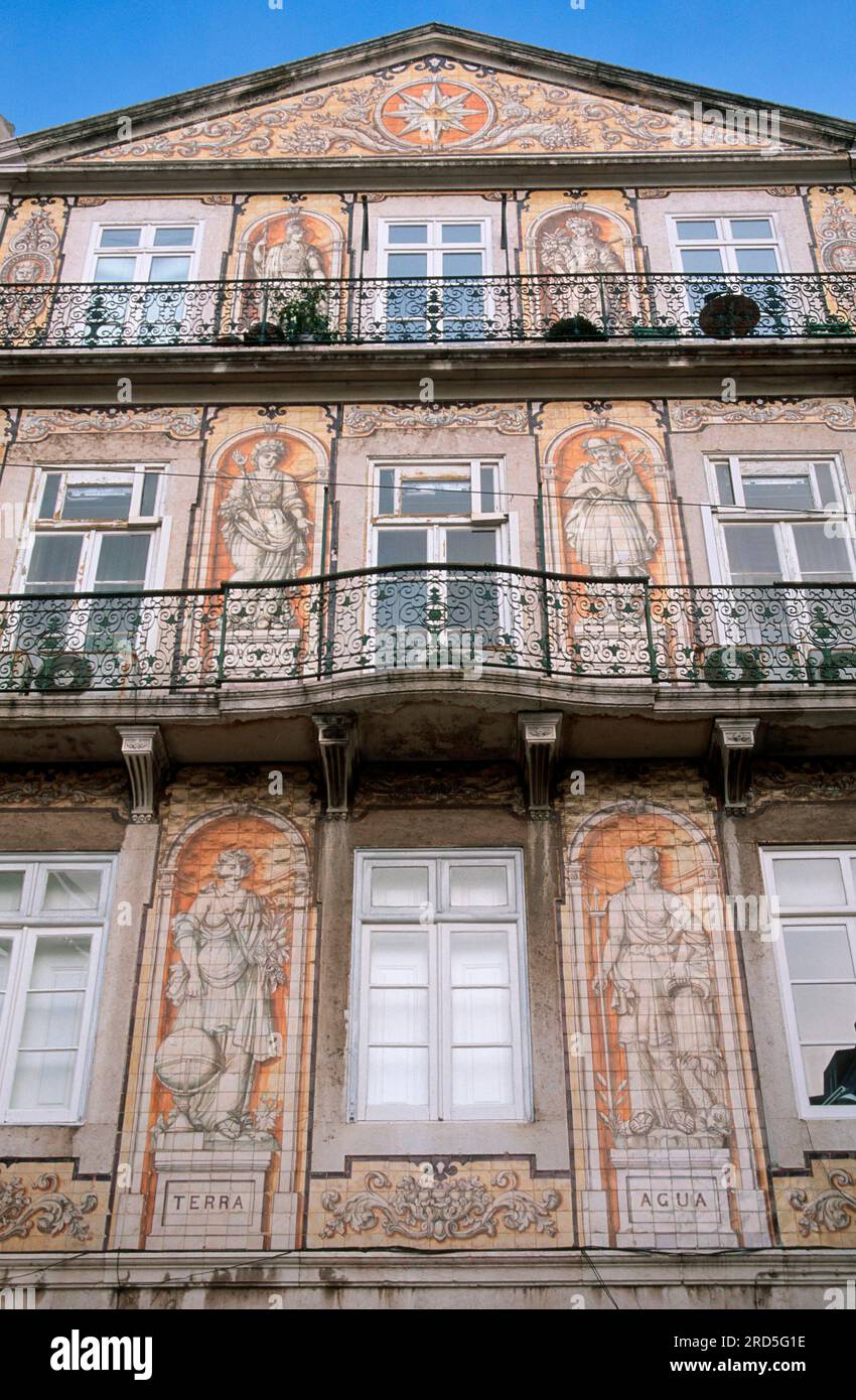 Tiled house facade, Old Town, Lisbon, Portugal Stock Photo Alamy