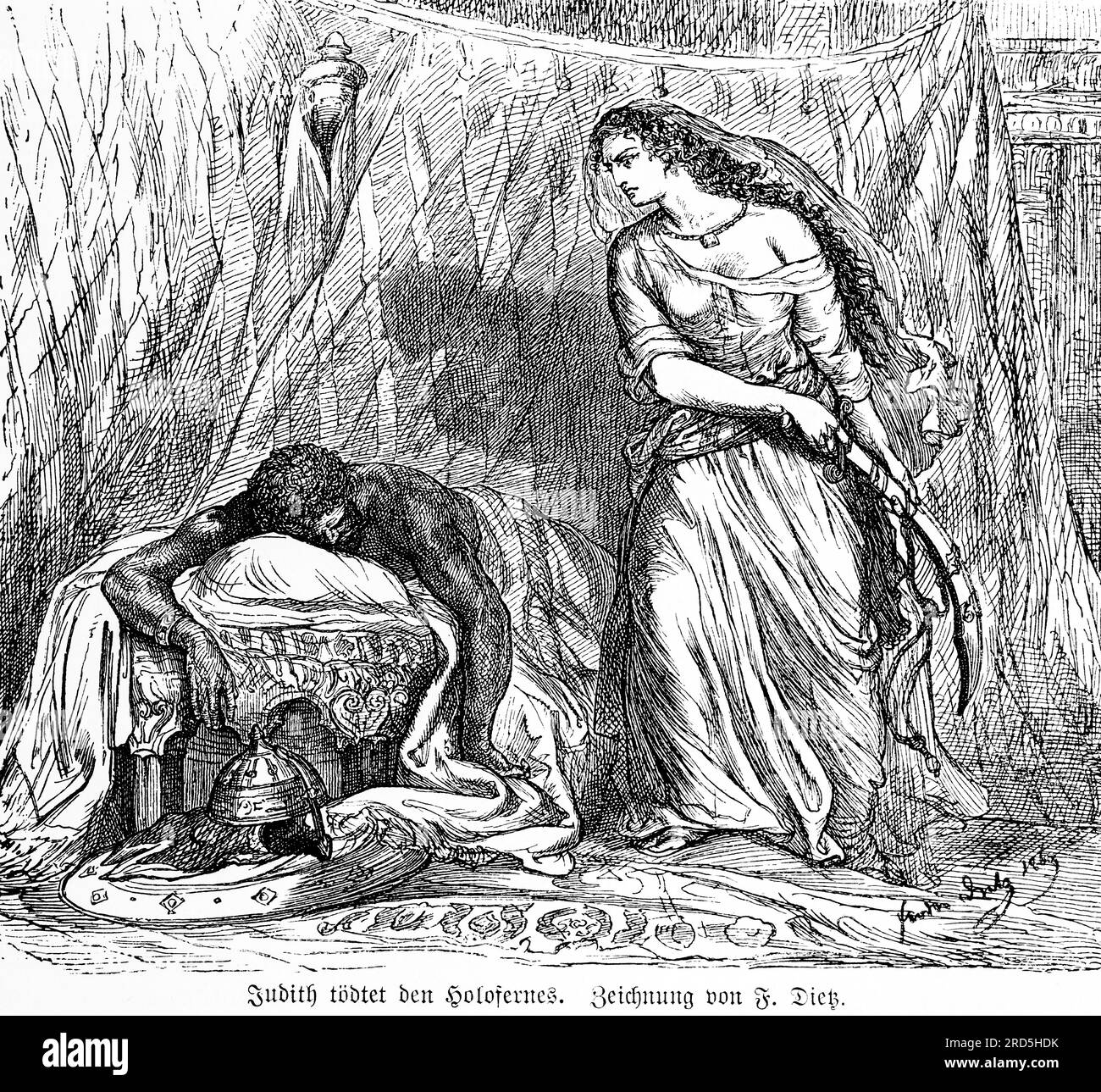 The table of holofernes Black and White Stock Photos & Images Alamy