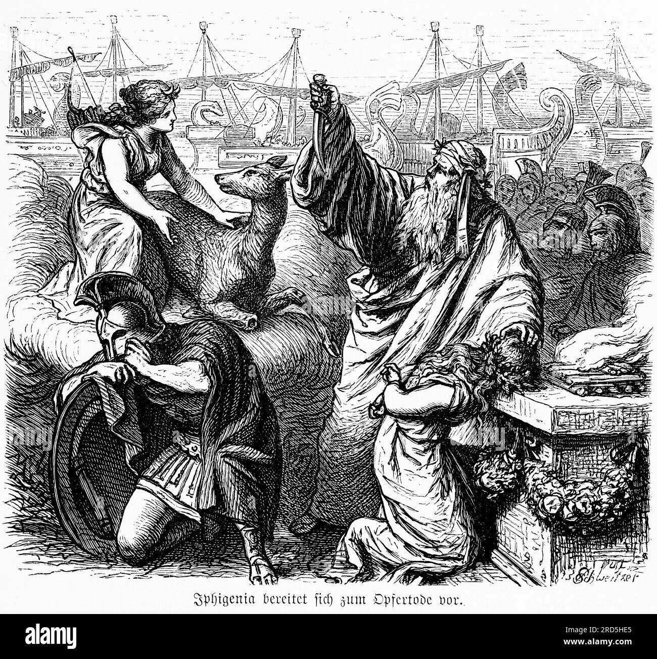 Iphigenia, prepares for sacrificial death, Greece, Iphigenia, Greek