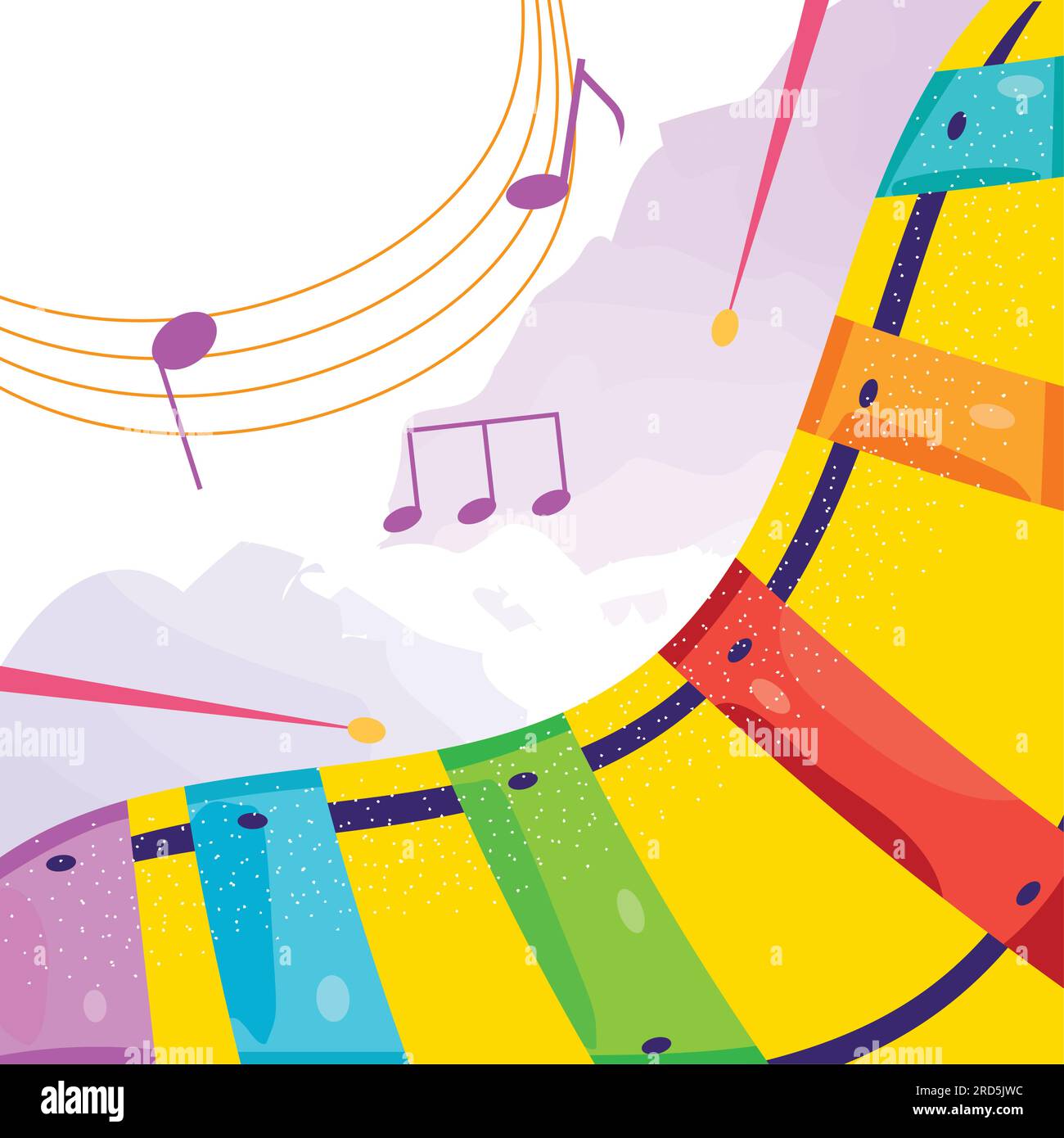 Isolated colored xylophone musical instrument Vector Stock Vector Image ...