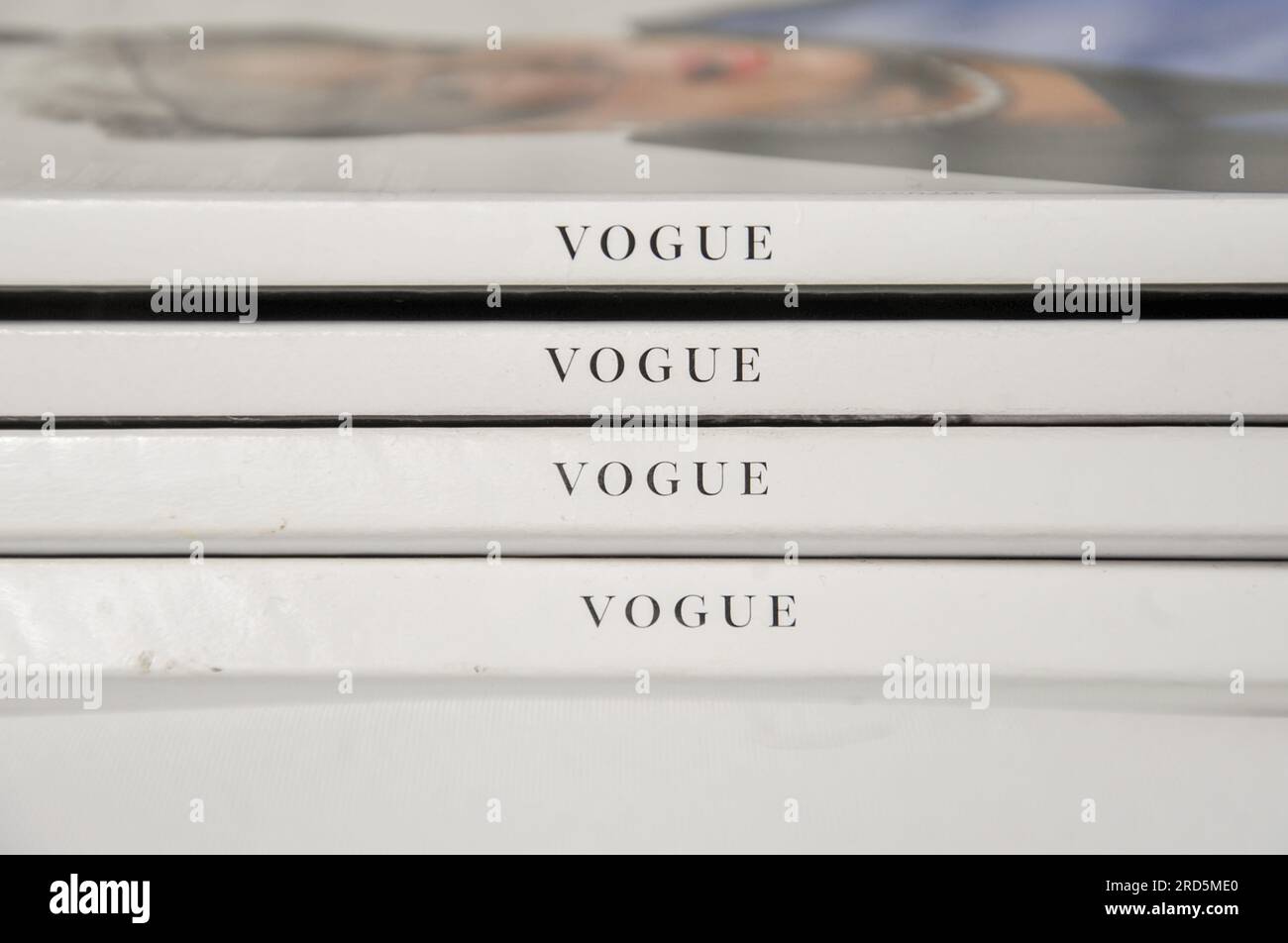 Stashed Magazine Print Stash of Vogue magazine Stock Photo - Alamy