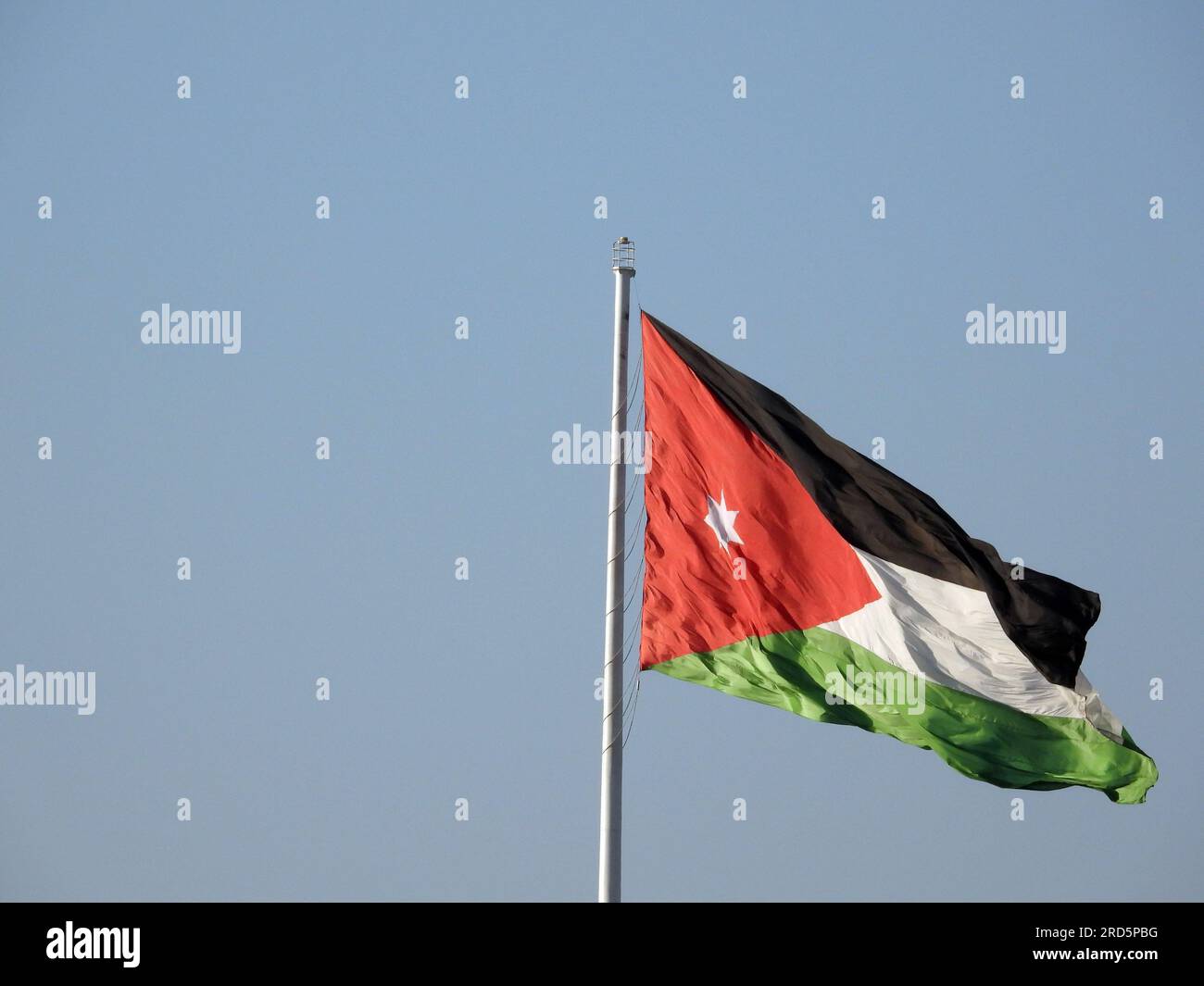 Amman, Jordan Jordanian flag mast (Jordanian Independence Day Stock