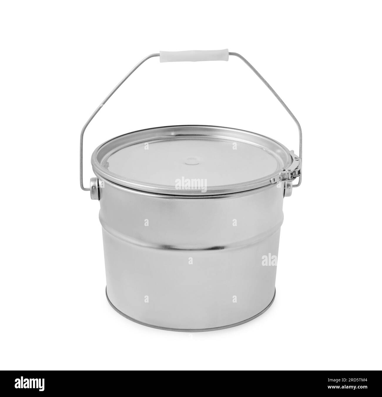 New metal paint bucket isolated on white Stock Photo Alamy
