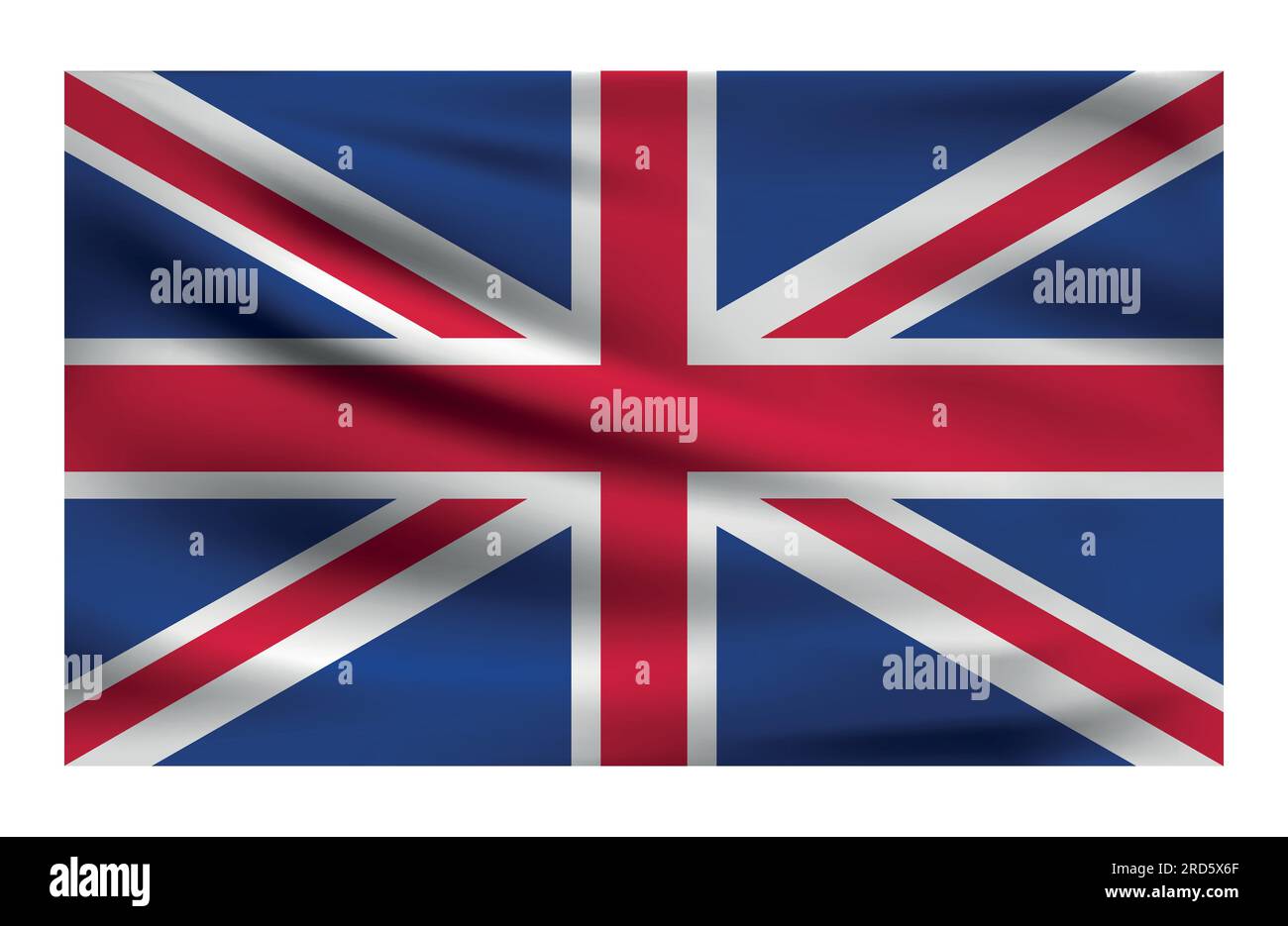 Realistic National Flag Of United Kingdom Current State Flag Made Of