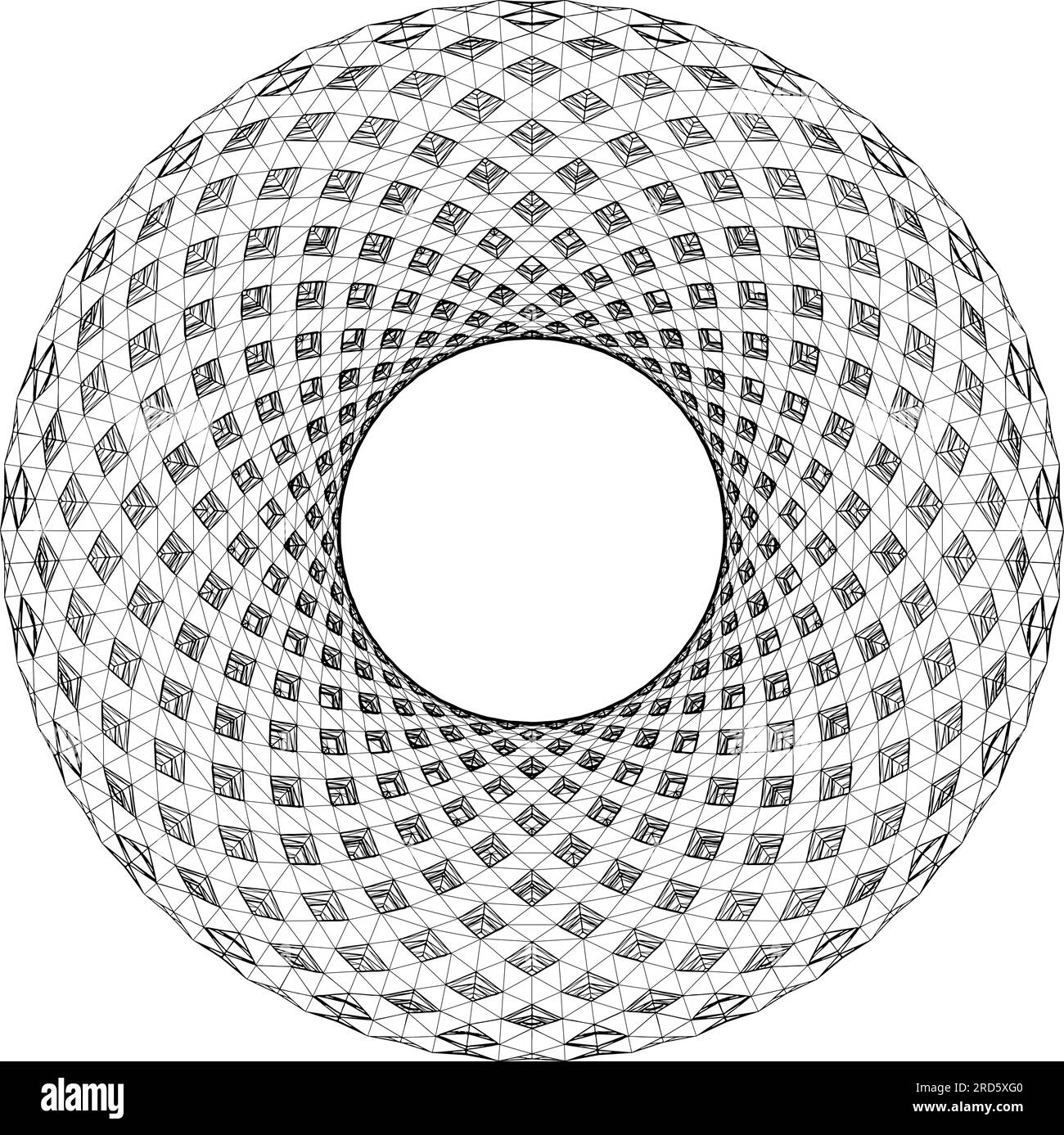 Torus Perforated Vector. Isolated On White Background. A Vector