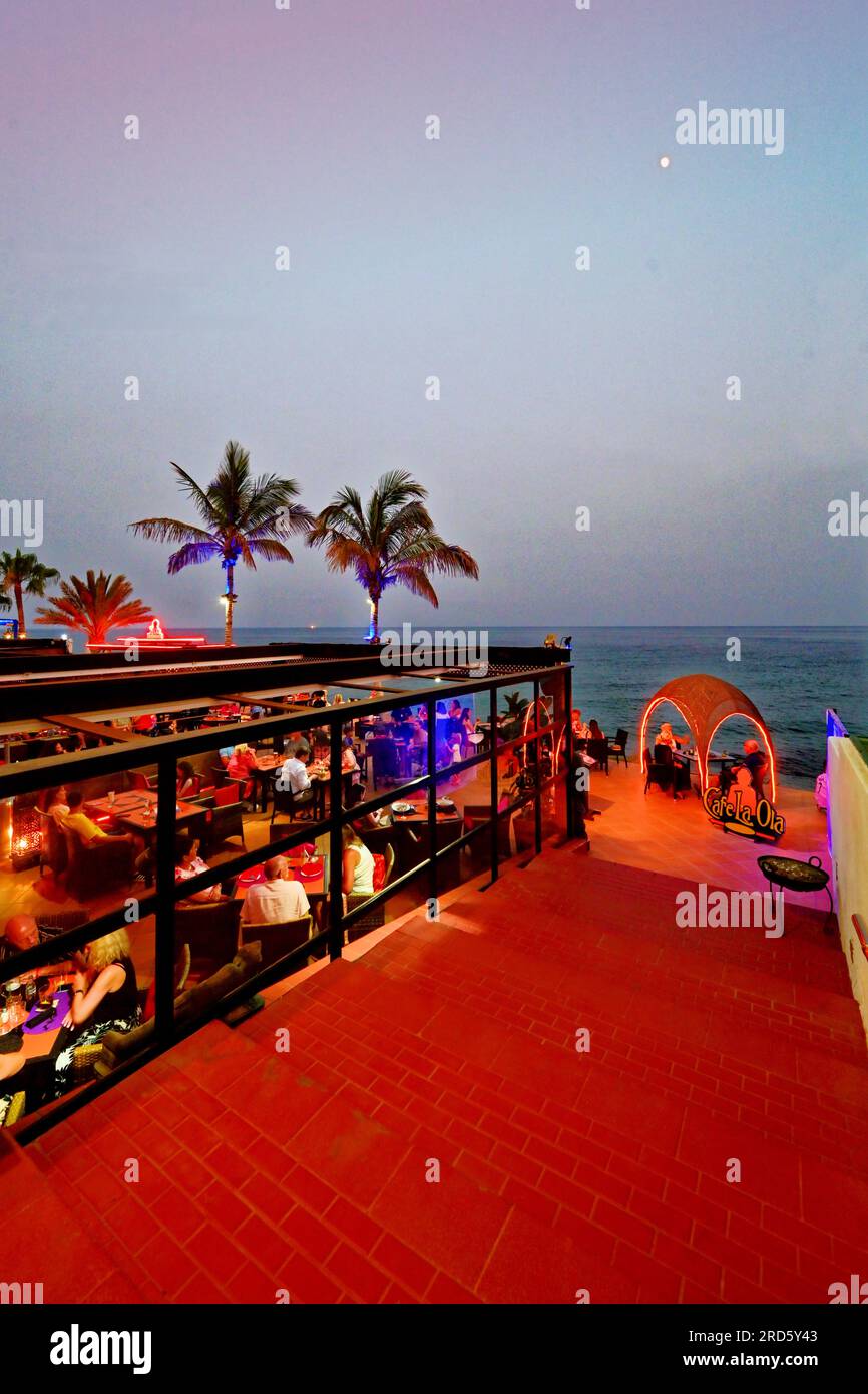 Lanzarote Canary Islands Puerto Del Carmen the restaurant Cafe La Ola