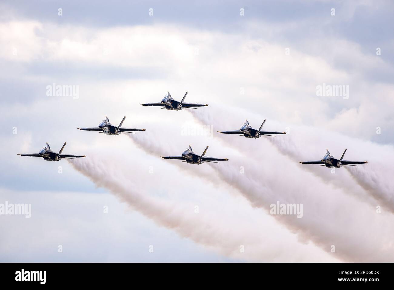 The U.S. Navy Flight Demonstration Squadron, the Blue Angels, perform