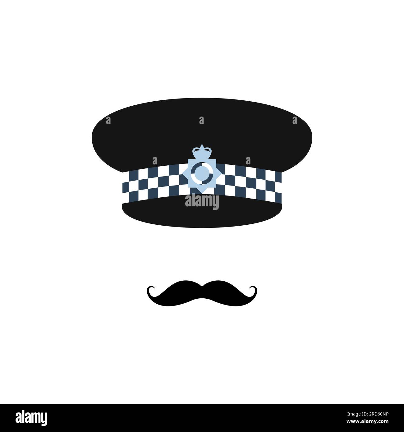 London police officer on white background. Avatar for app. Vector ...
