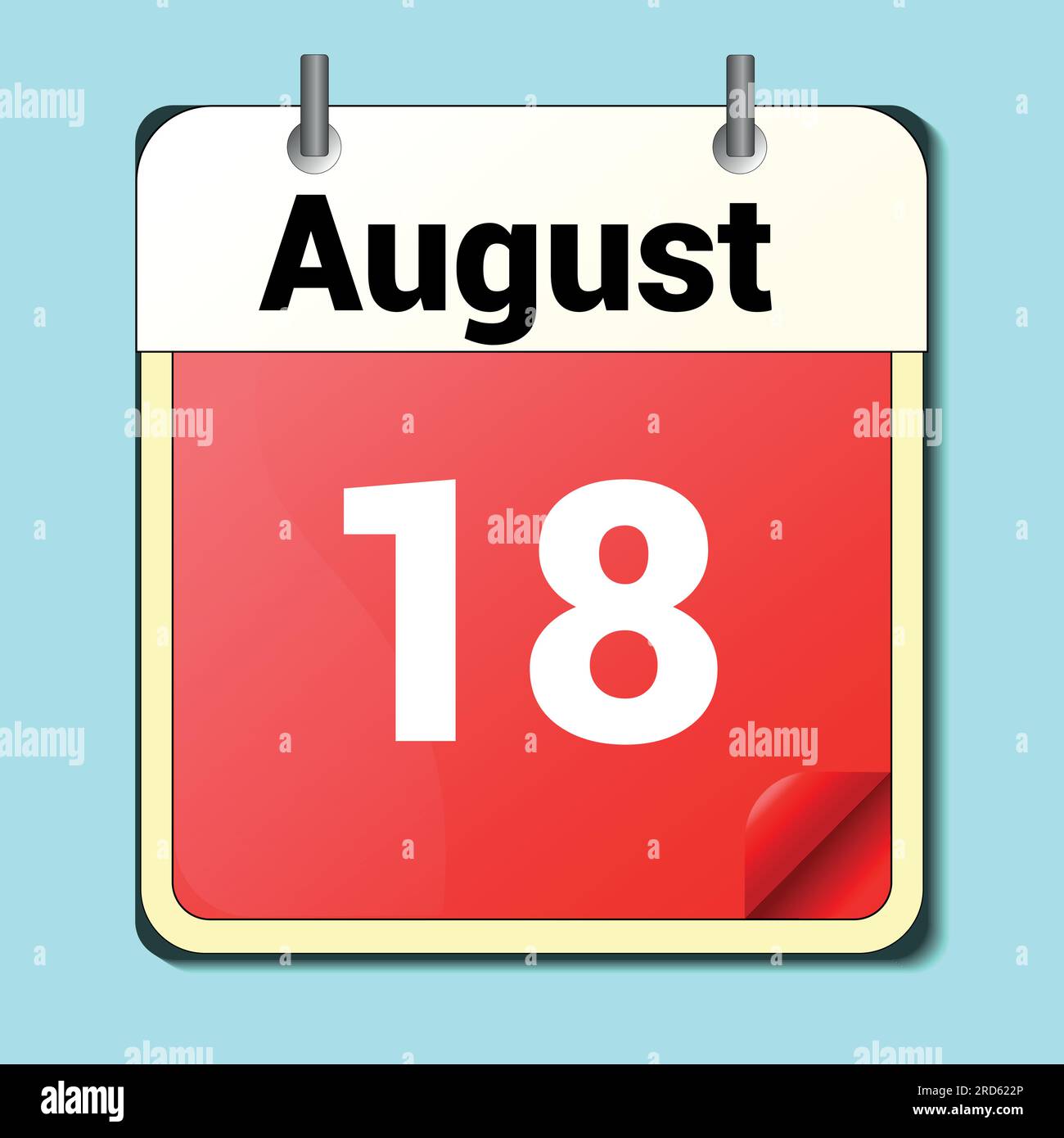 day on the calendar vector image format August 18 Stock Vector Image day on the calendar vector image format August 18 Stock Vector Image