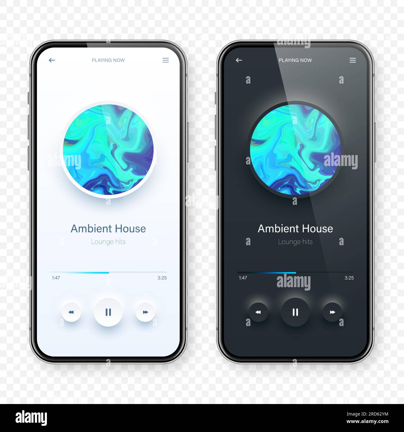 Online audio player user interface, smartphone app UI design. Music, media  streaming and listening platform. Responsive mobile application Stock  Vector Image & Art - Alamy