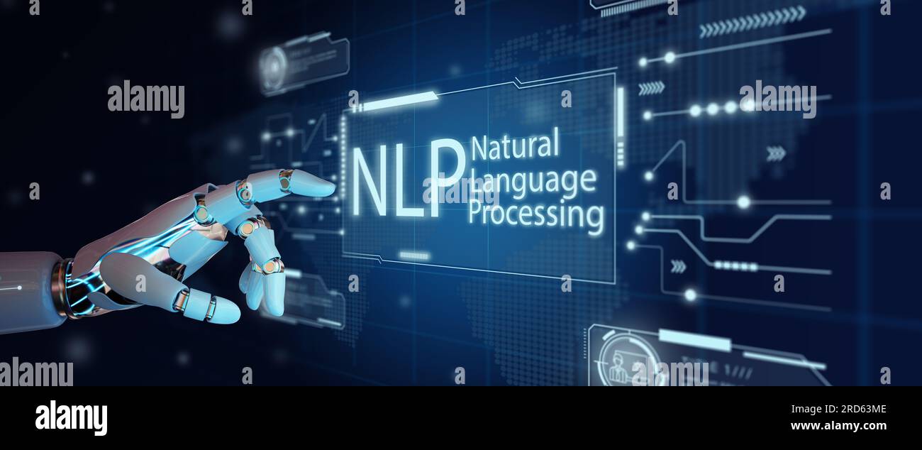 Hand Of Ai Robot Touching Hologram Screen With World Map Background Hand Of Ai Robot Touching Hologram Screen With World Map Background