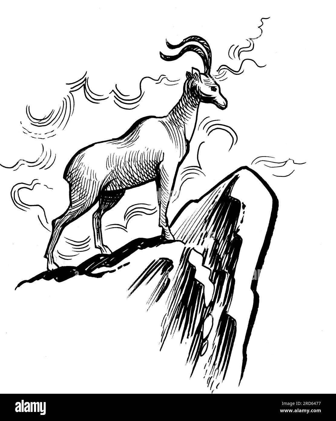 Mountain Goat Climbing Drawing mountain-goat-climbing-drawing