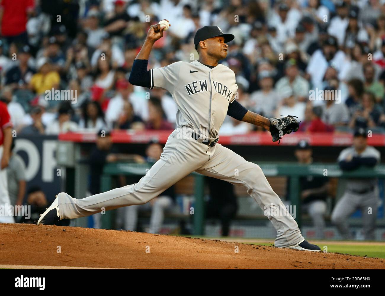 ANAHEIM, CA - JULY 18: New York Yankees pitcher Domingo German (0