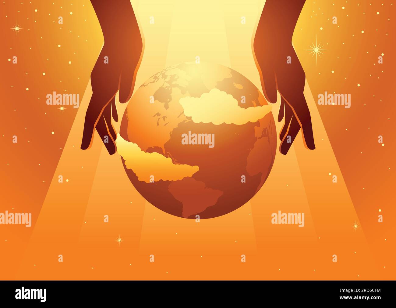 Biblical vector illustration series, The Creation of the World Stock